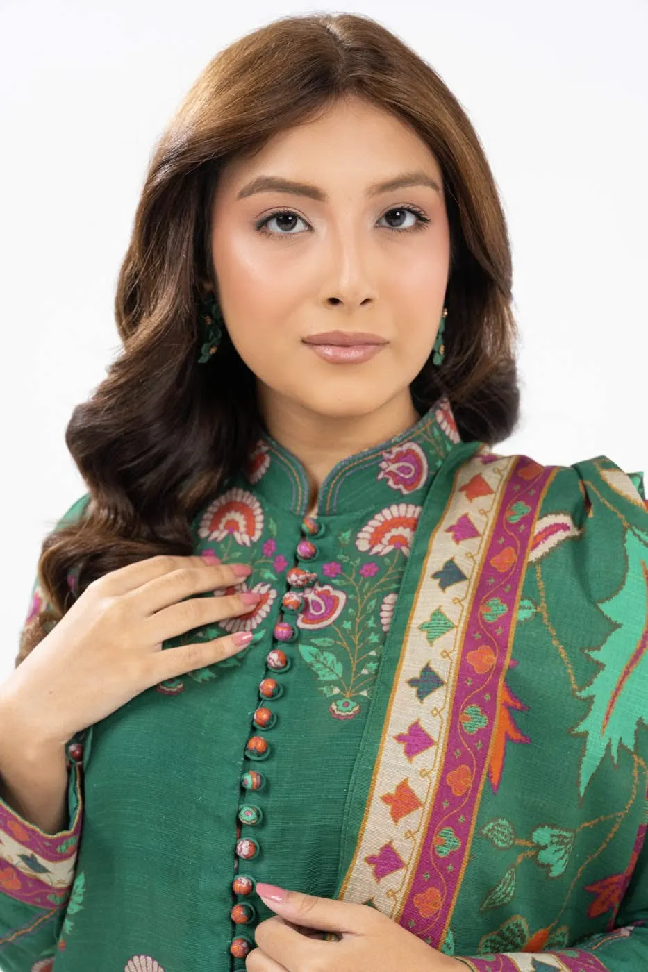 2 Piece Printed Khaddar Suit With Khaddar Dupatta
