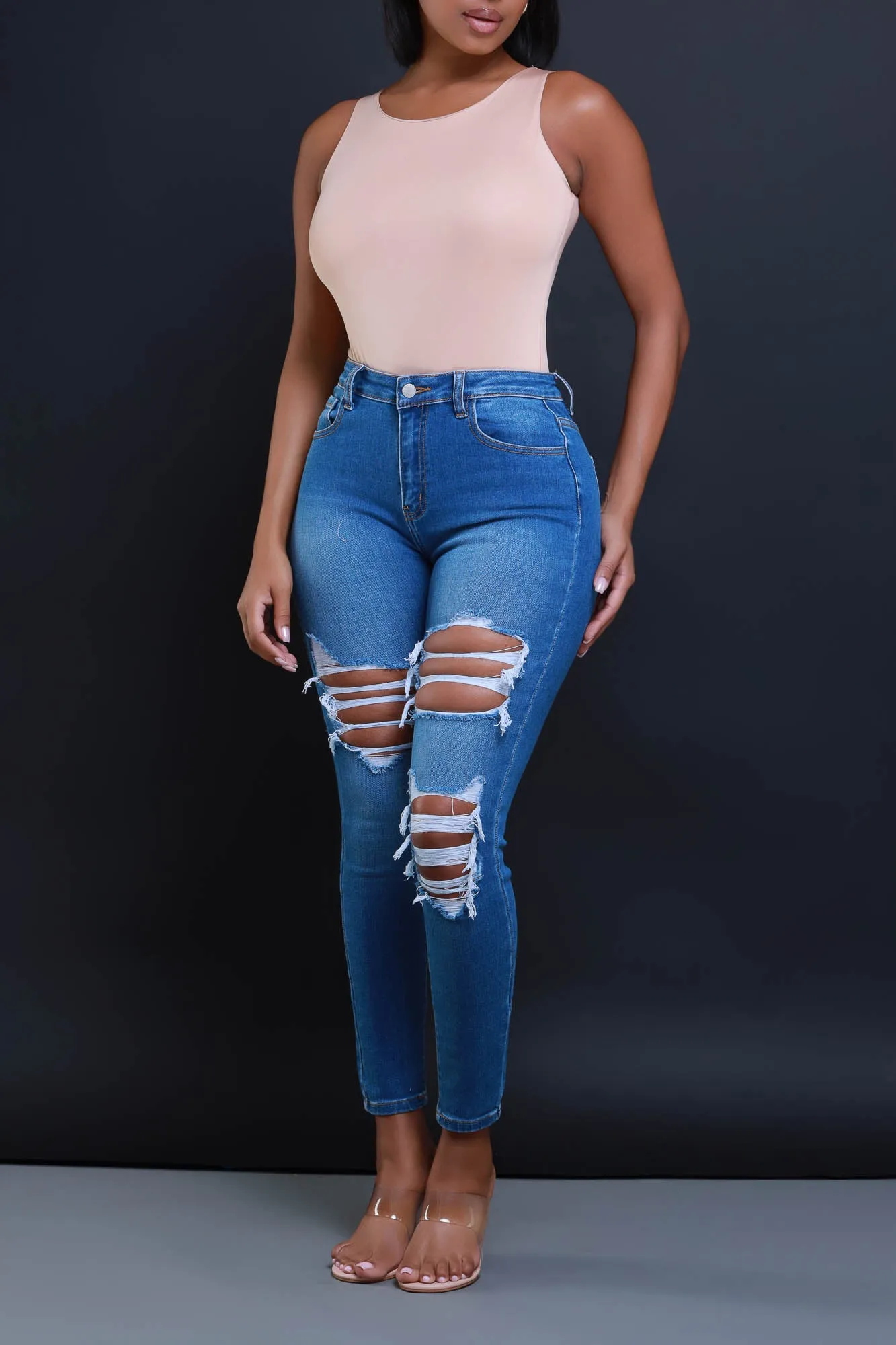 Another Life Sleeveless Bodysuit - Tan