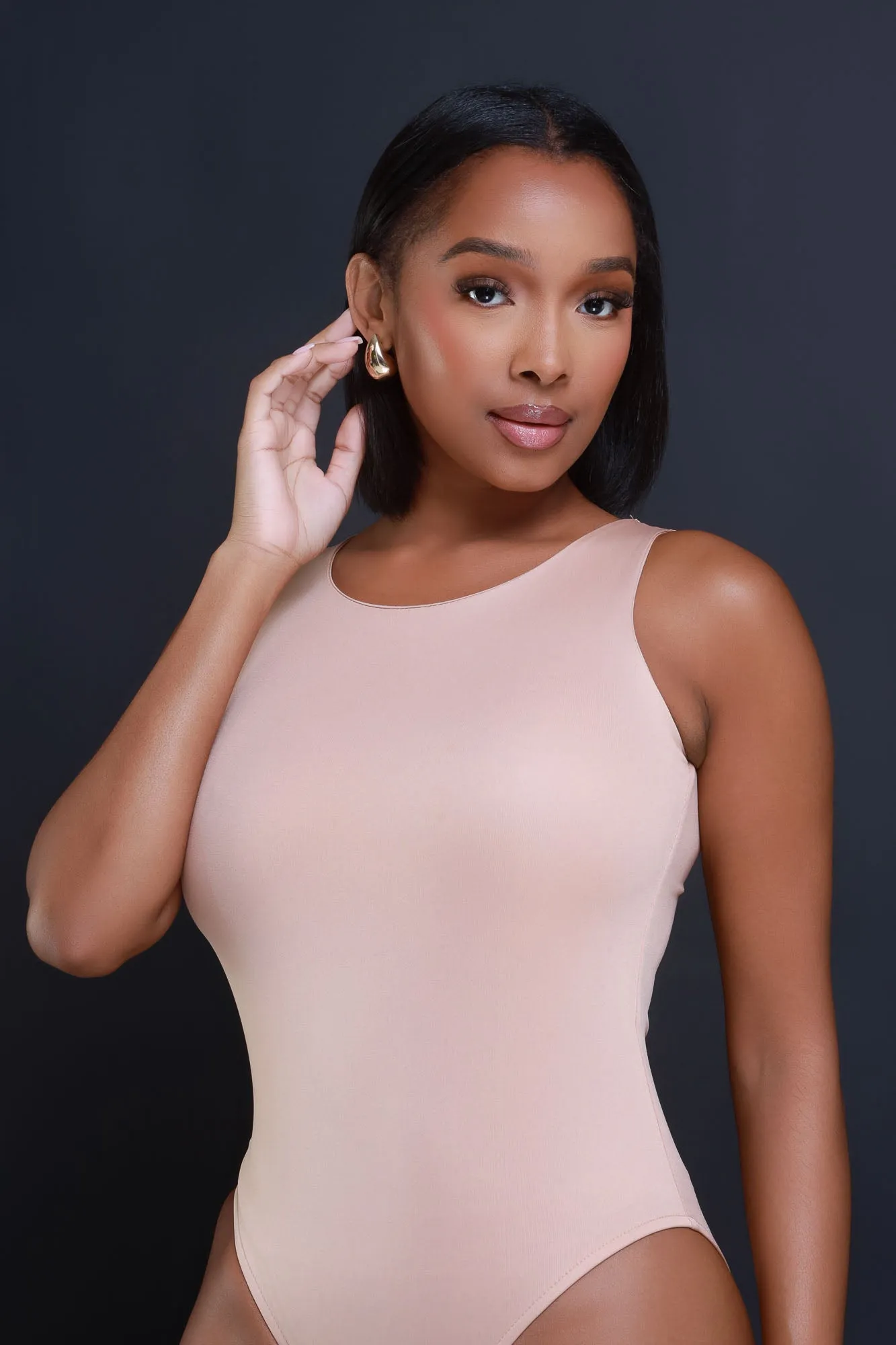 Another Life Sleeveless Bodysuit - Tan