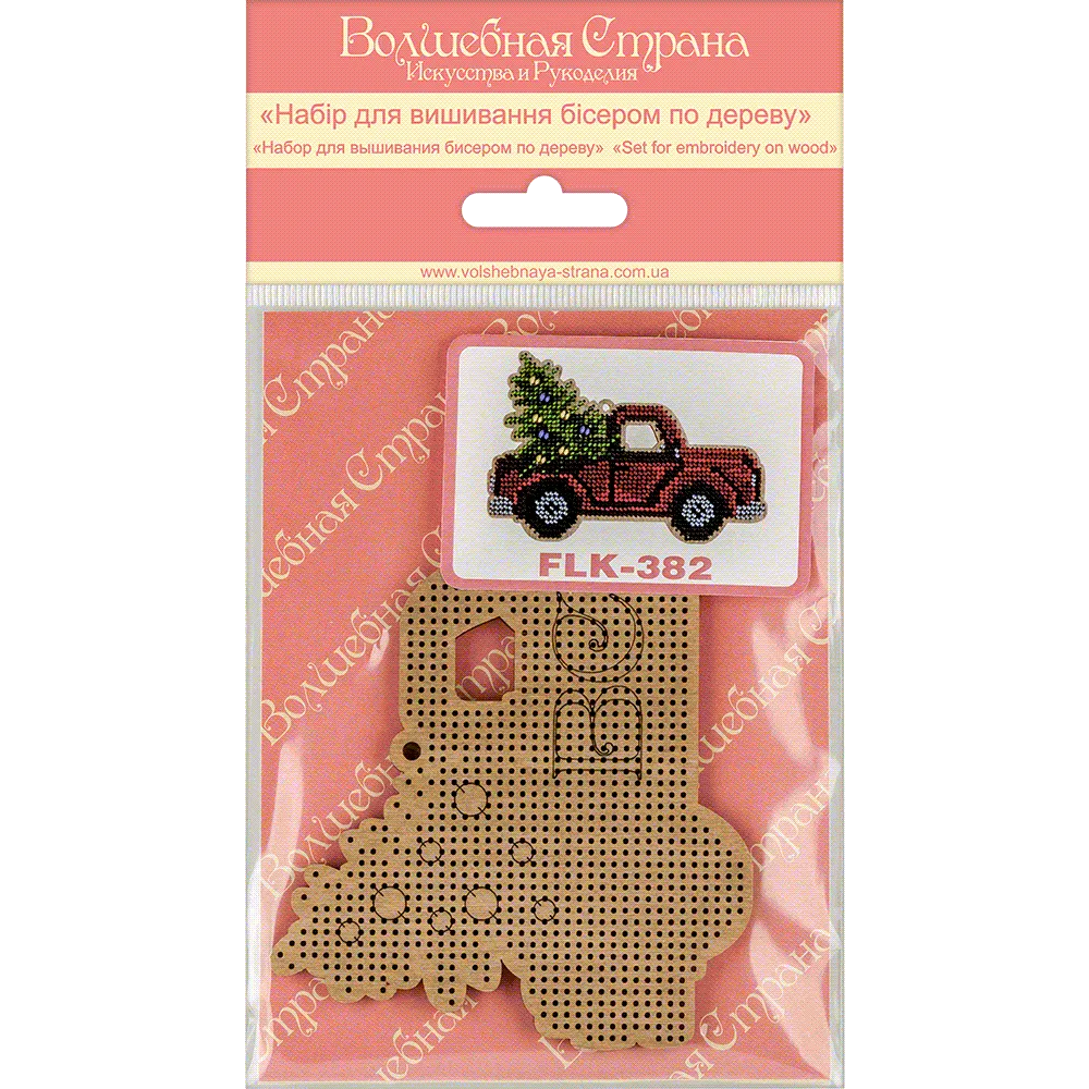 Bead embroidery kit on wood FLK-382