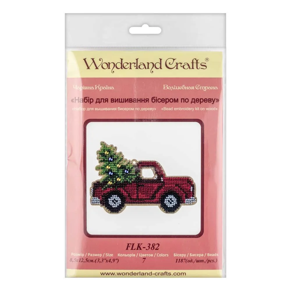 Bead embroidery kit on wood FLK-382