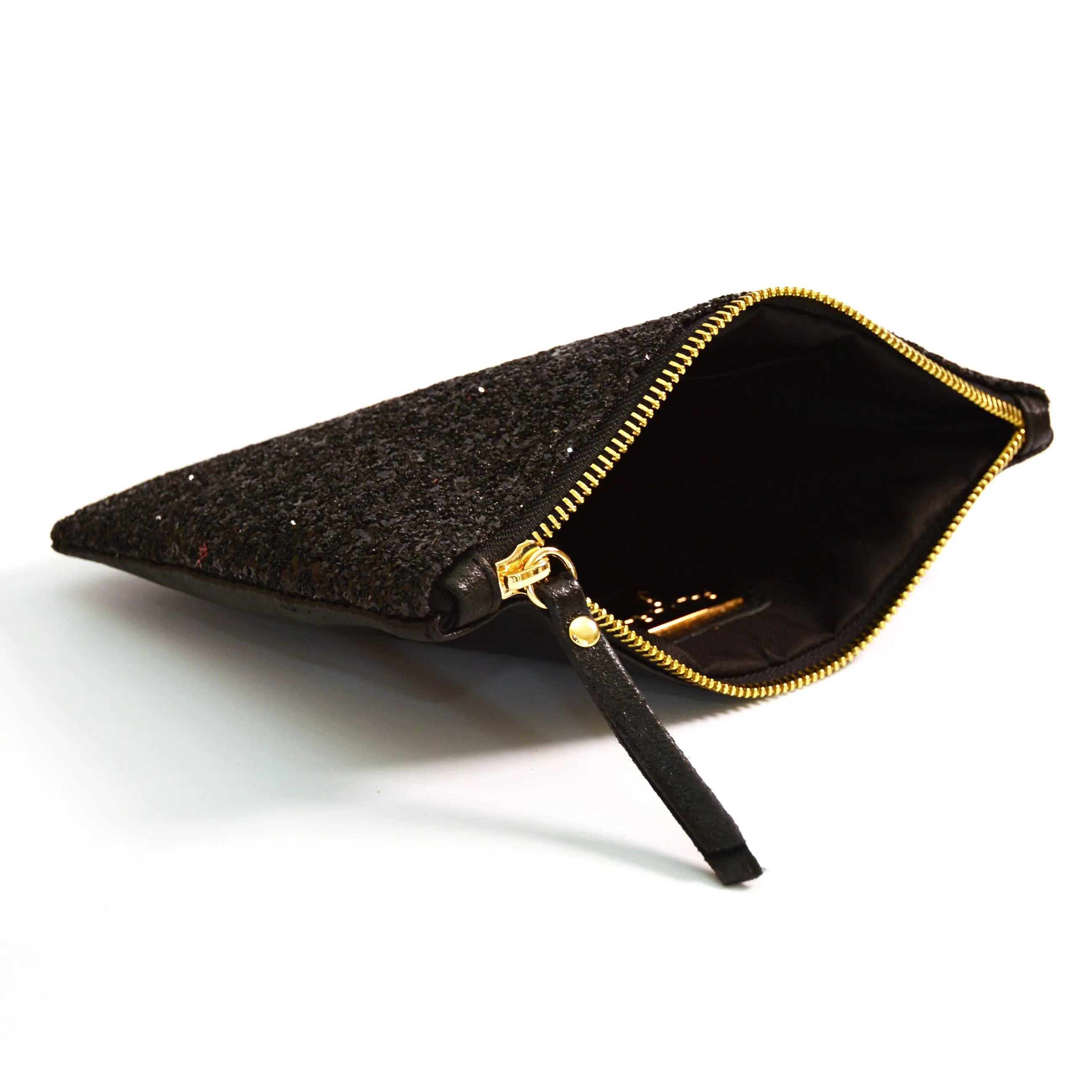 Black Glitter mini clutch bag