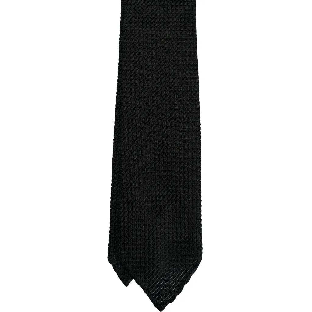 Black Grenadine Tie (Garza grossa)