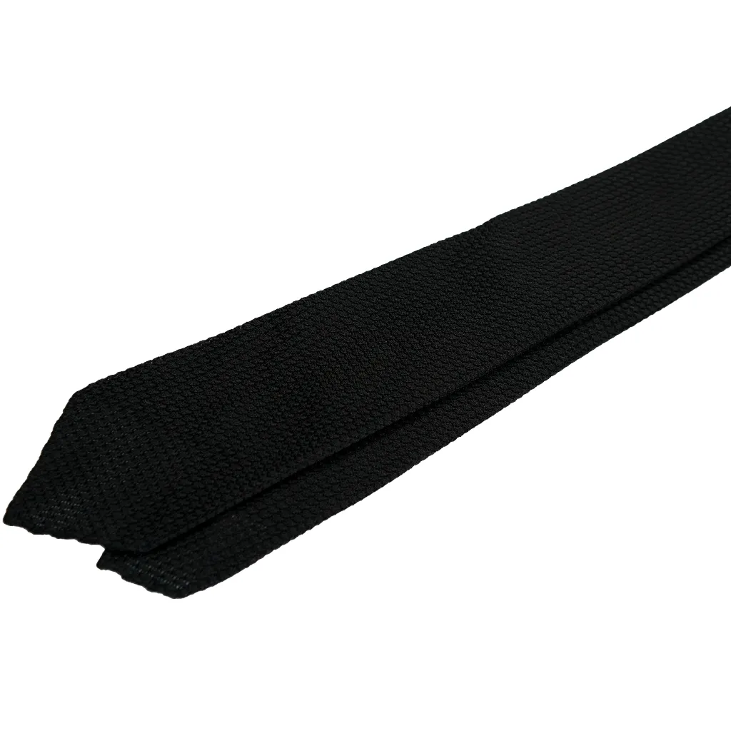 Black Grenadine Tie (Garza grossa)
