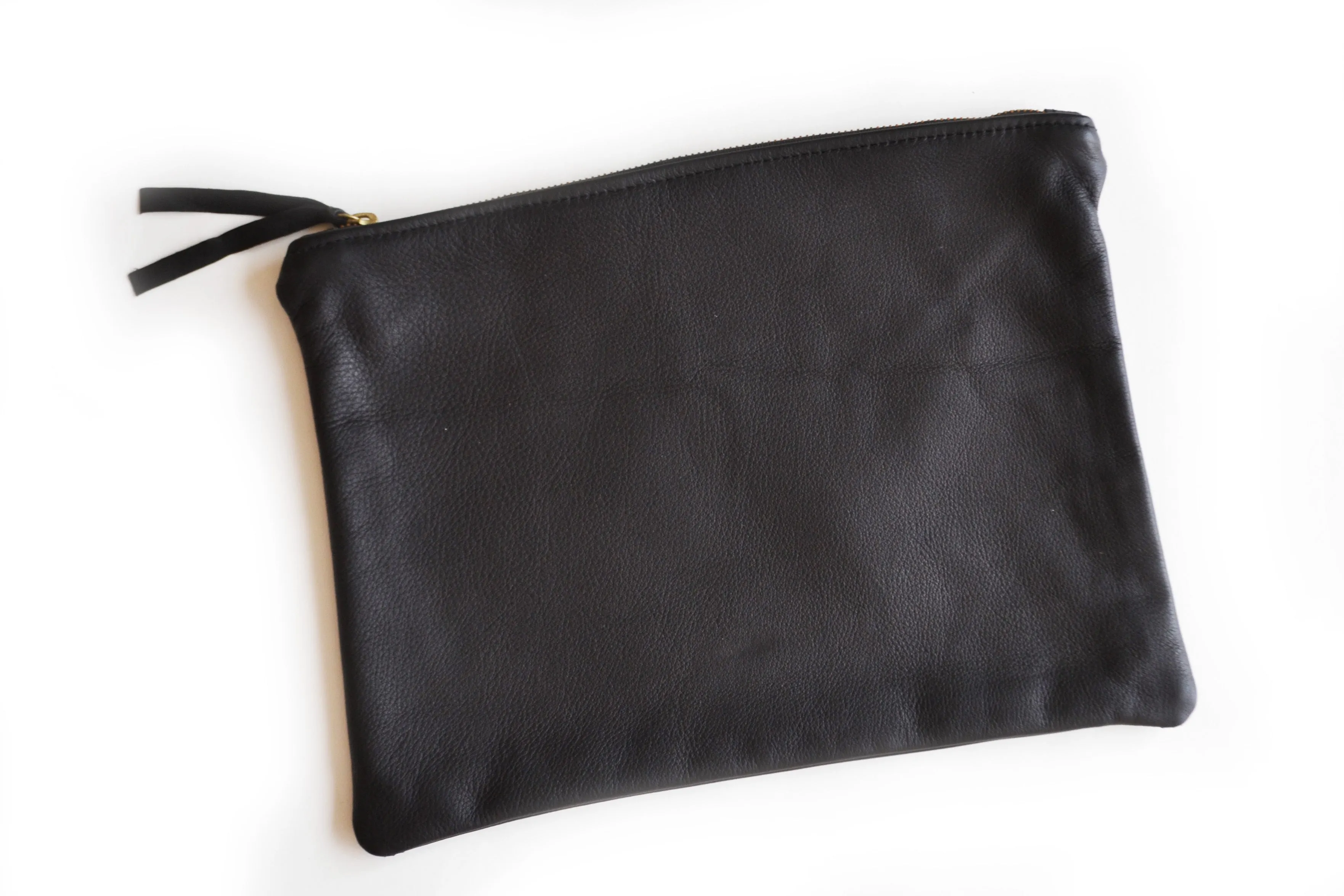 Black Leather Clutch