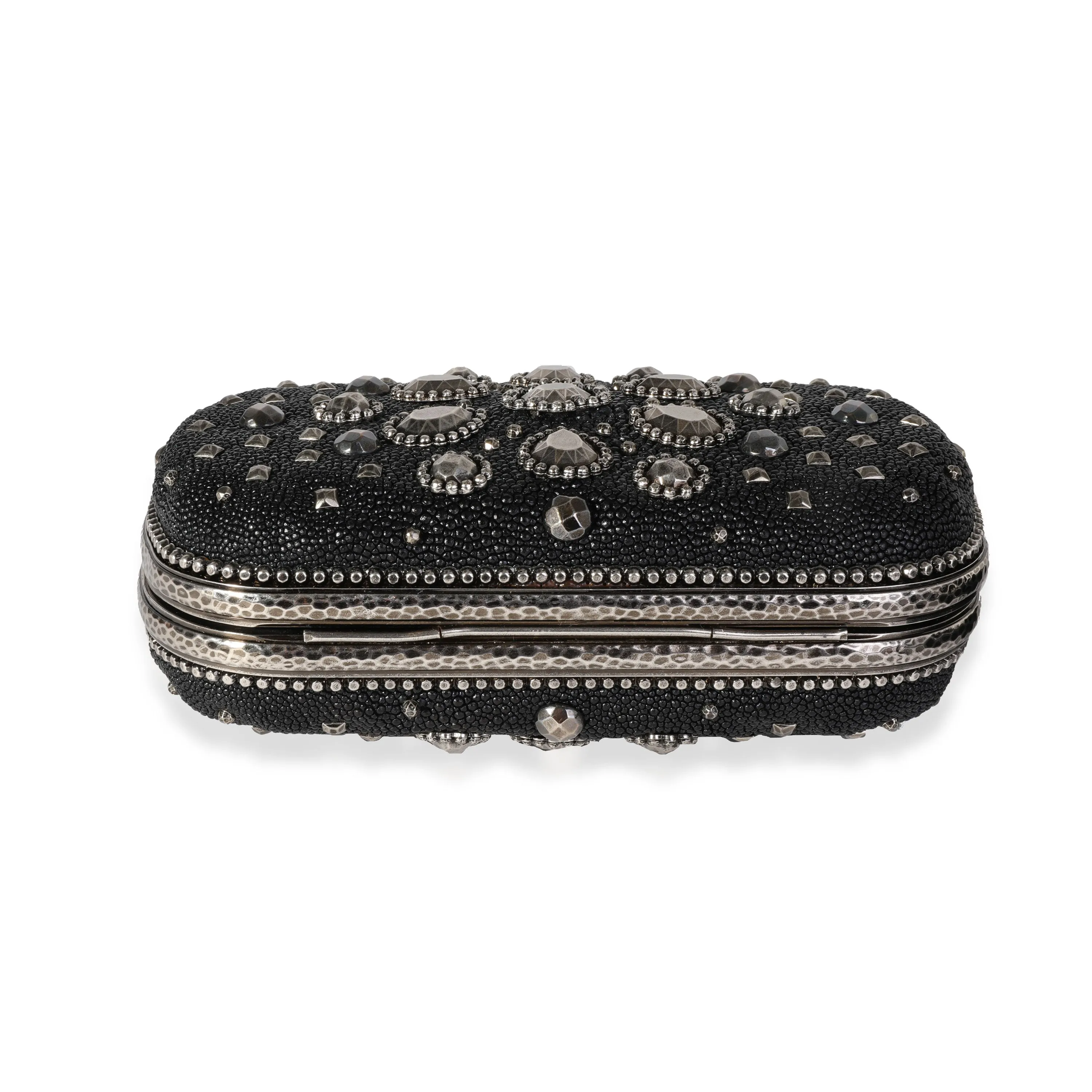 Bottega Veneta Stingray Embellished Knot Clutch