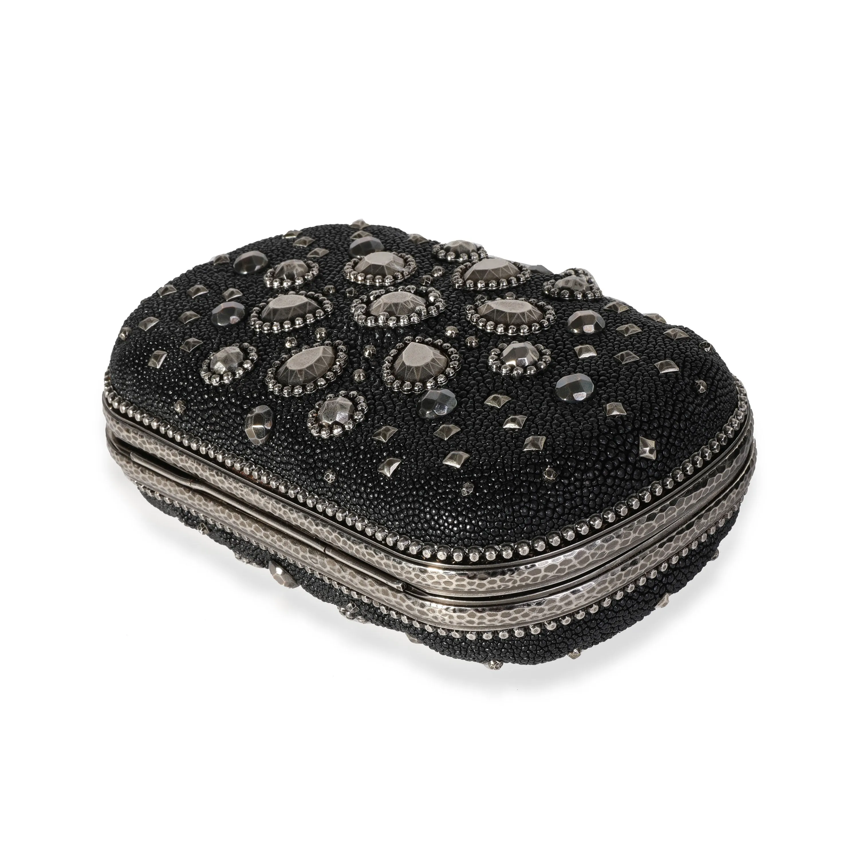 Bottega Veneta Stingray Embellished Knot Clutch