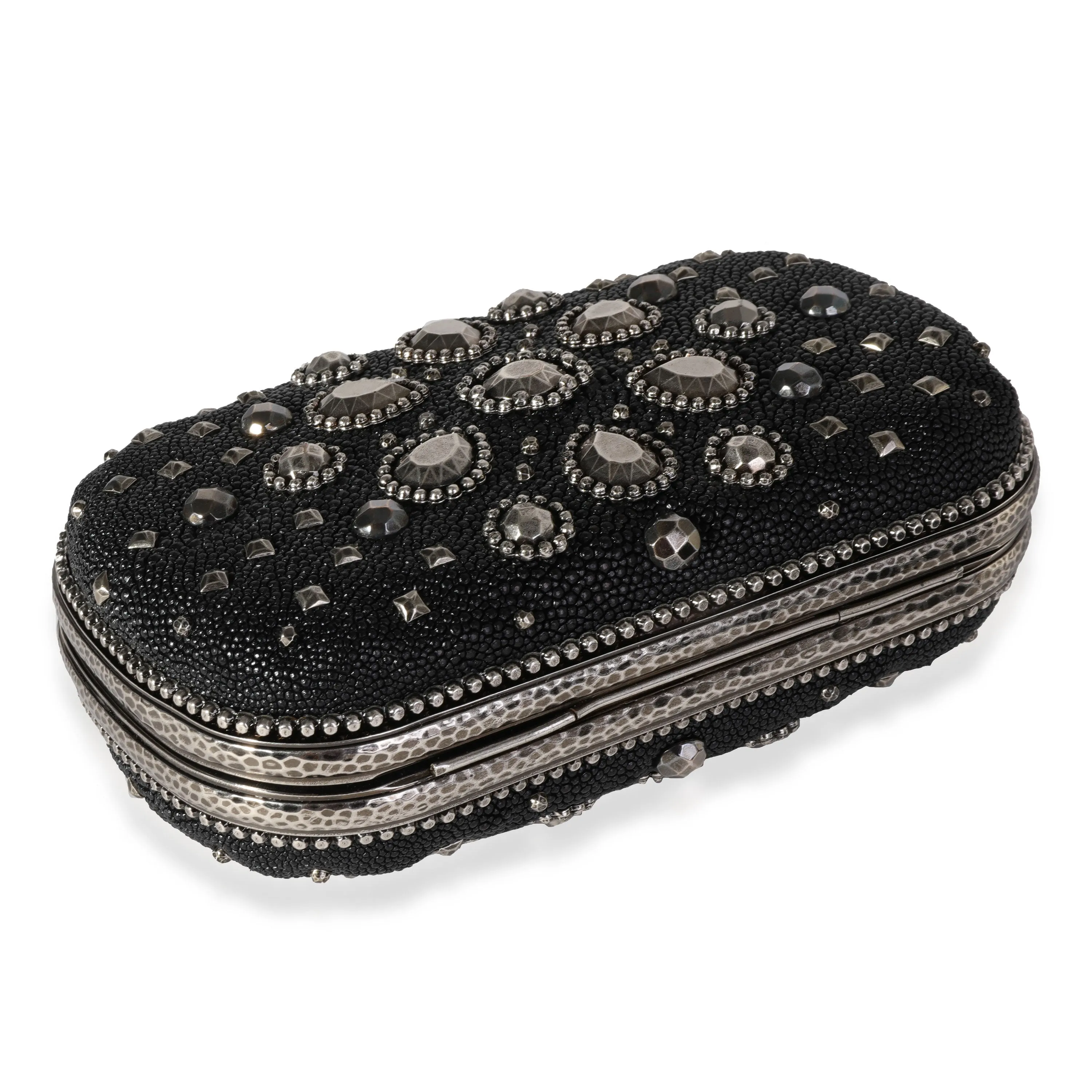Bottega Veneta Stingray Embellished Knot Clutch