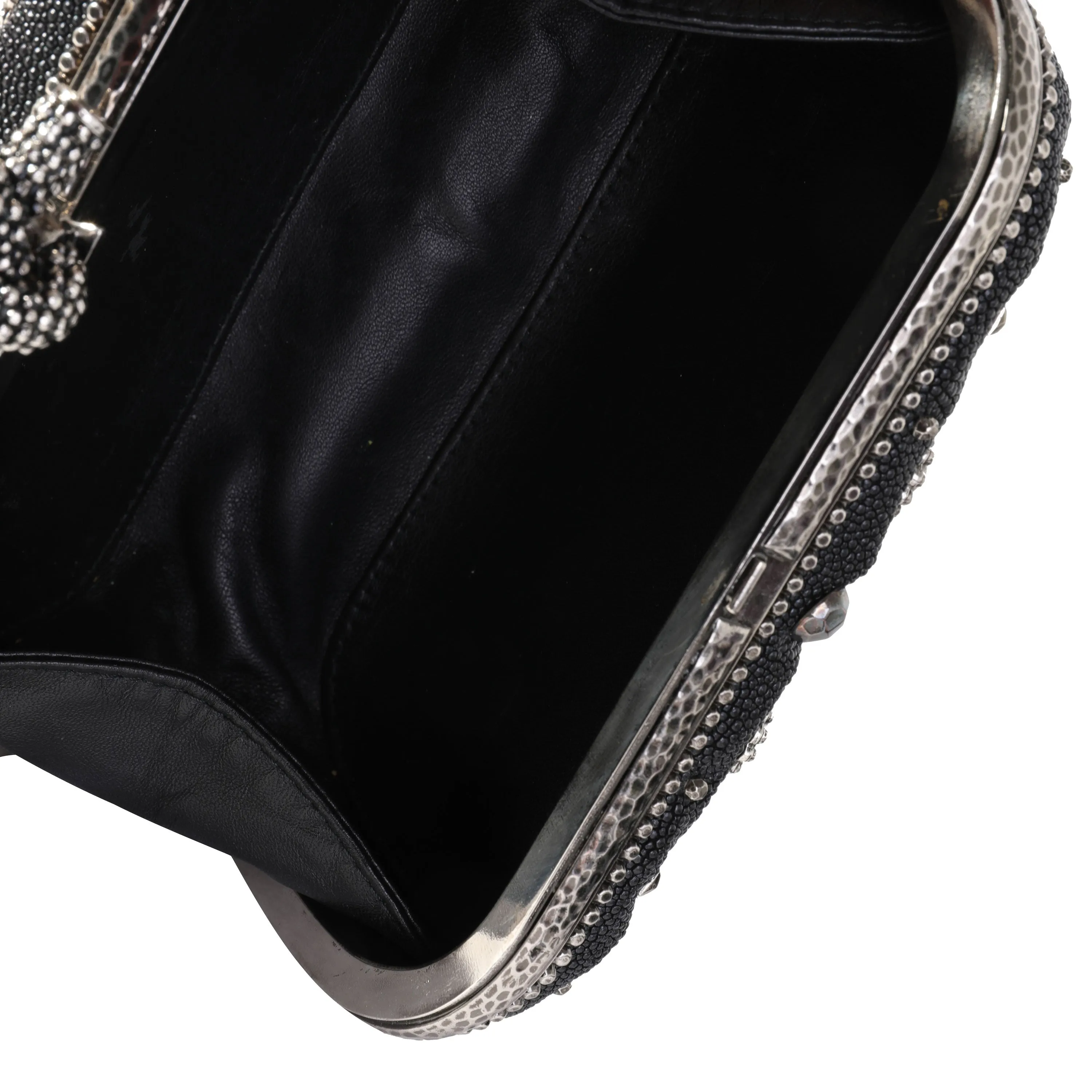 Bottega Veneta Stingray Embellished Knot Clutch