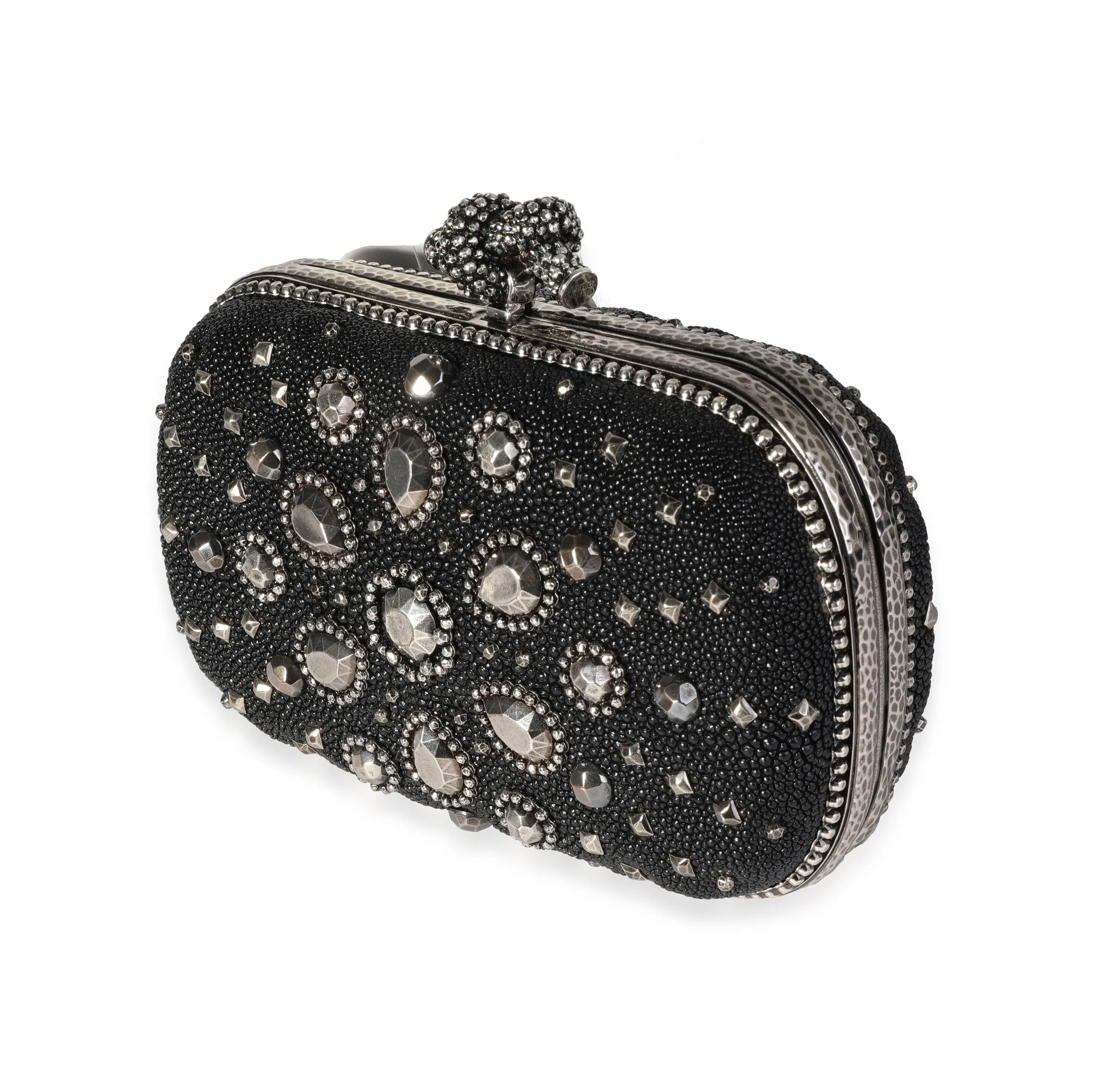 Bottega Veneta Stingray Embellished Knot Clutch