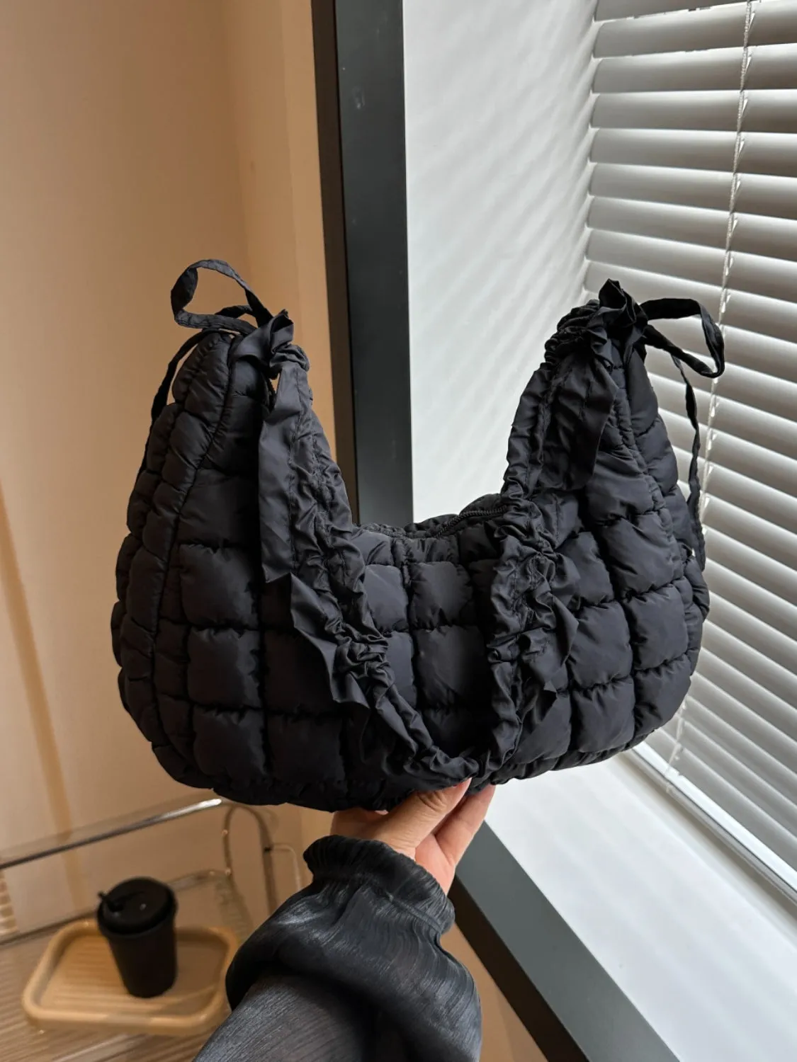 Bubble Quilted Shoulder Bag