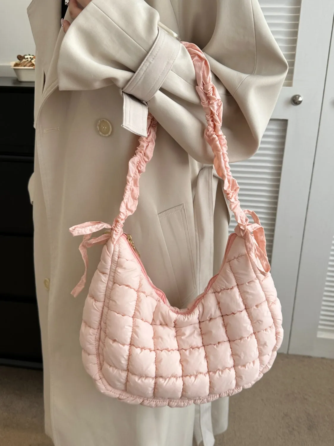Bubble Quilted Shoulder Bag