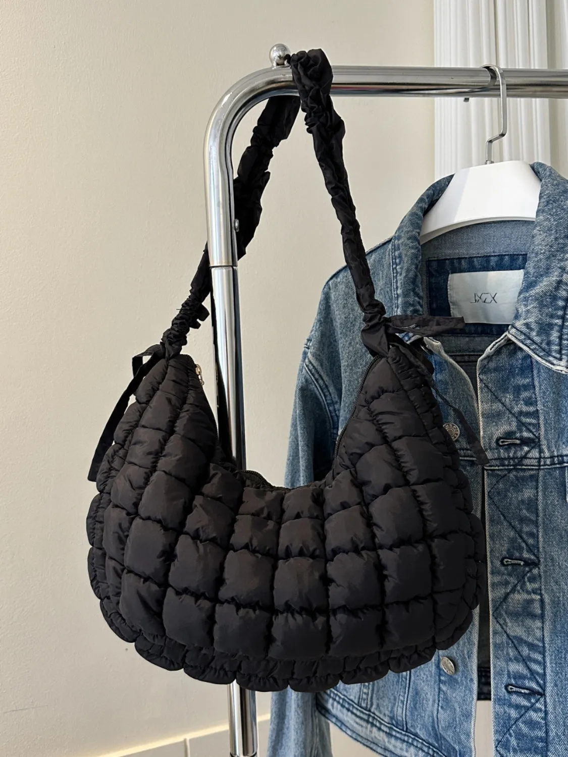Bubble Quilted Shoulder Bag