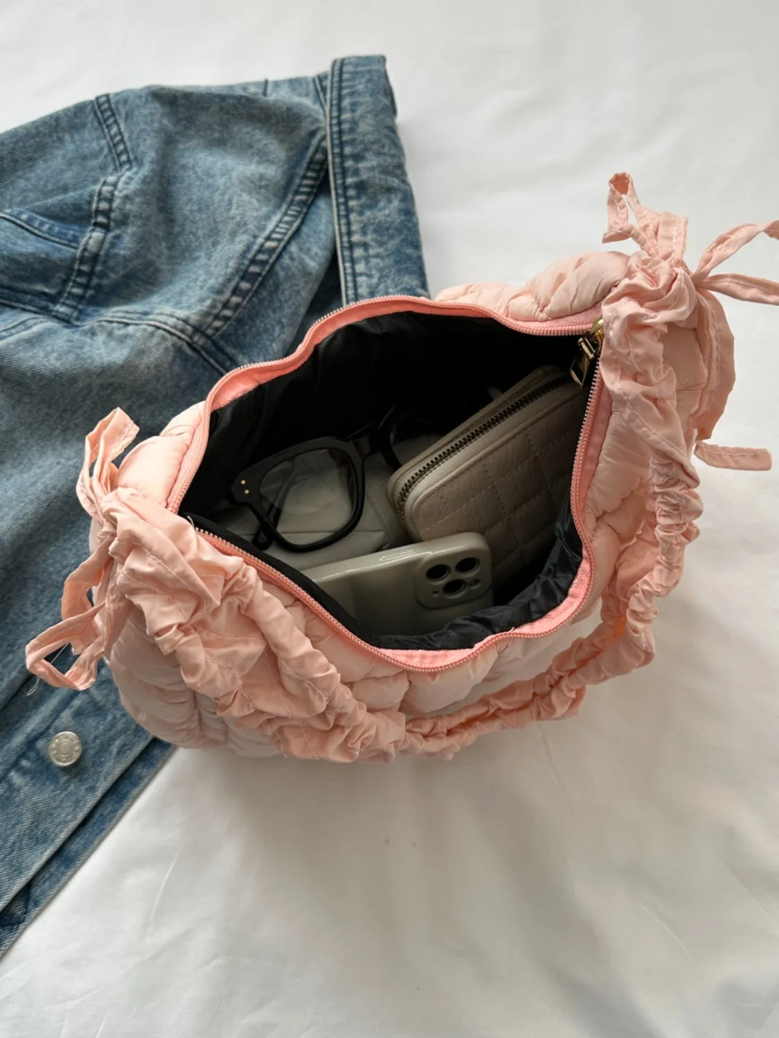 Bubble Quilted Shoulder Bag
