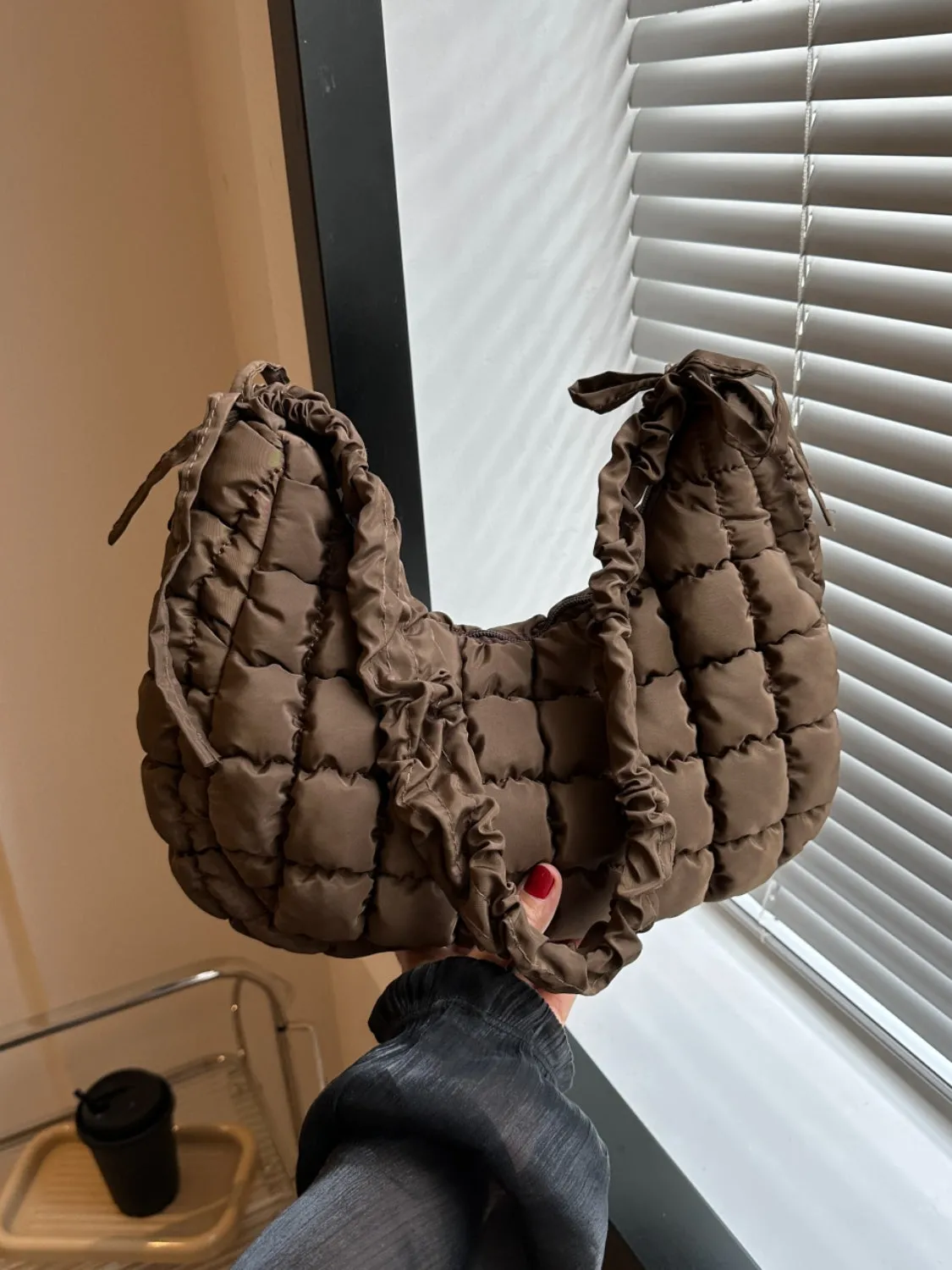 Bubble Quilted Shoulder Bag