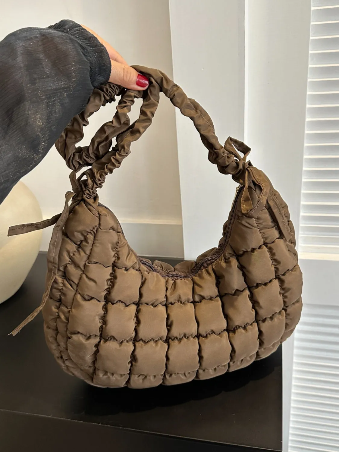 Bubble Quilted Shoulder Bag
