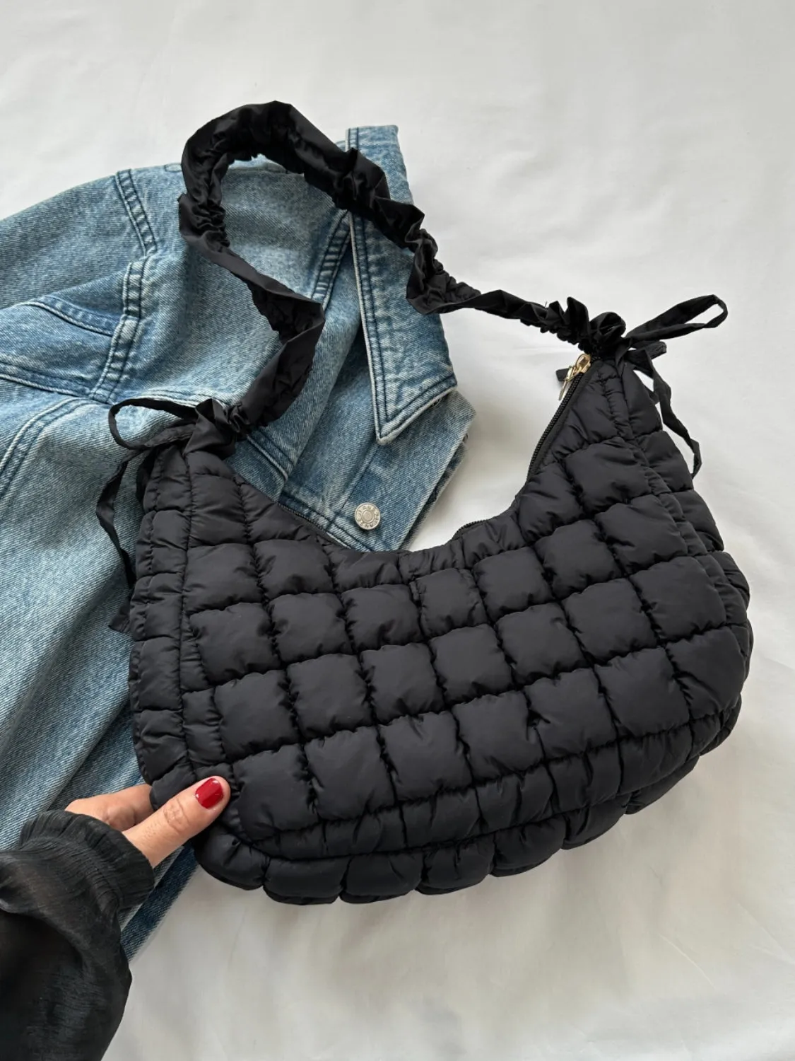 Bubble Quilted Shoulder Bag