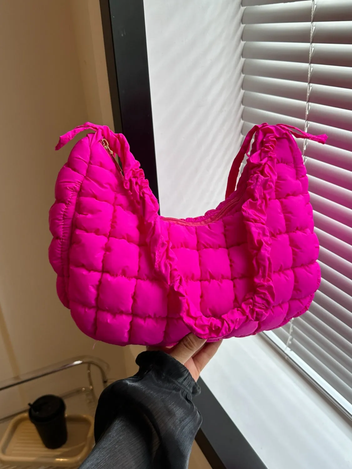 Bubble Quilted Shoulder Bag