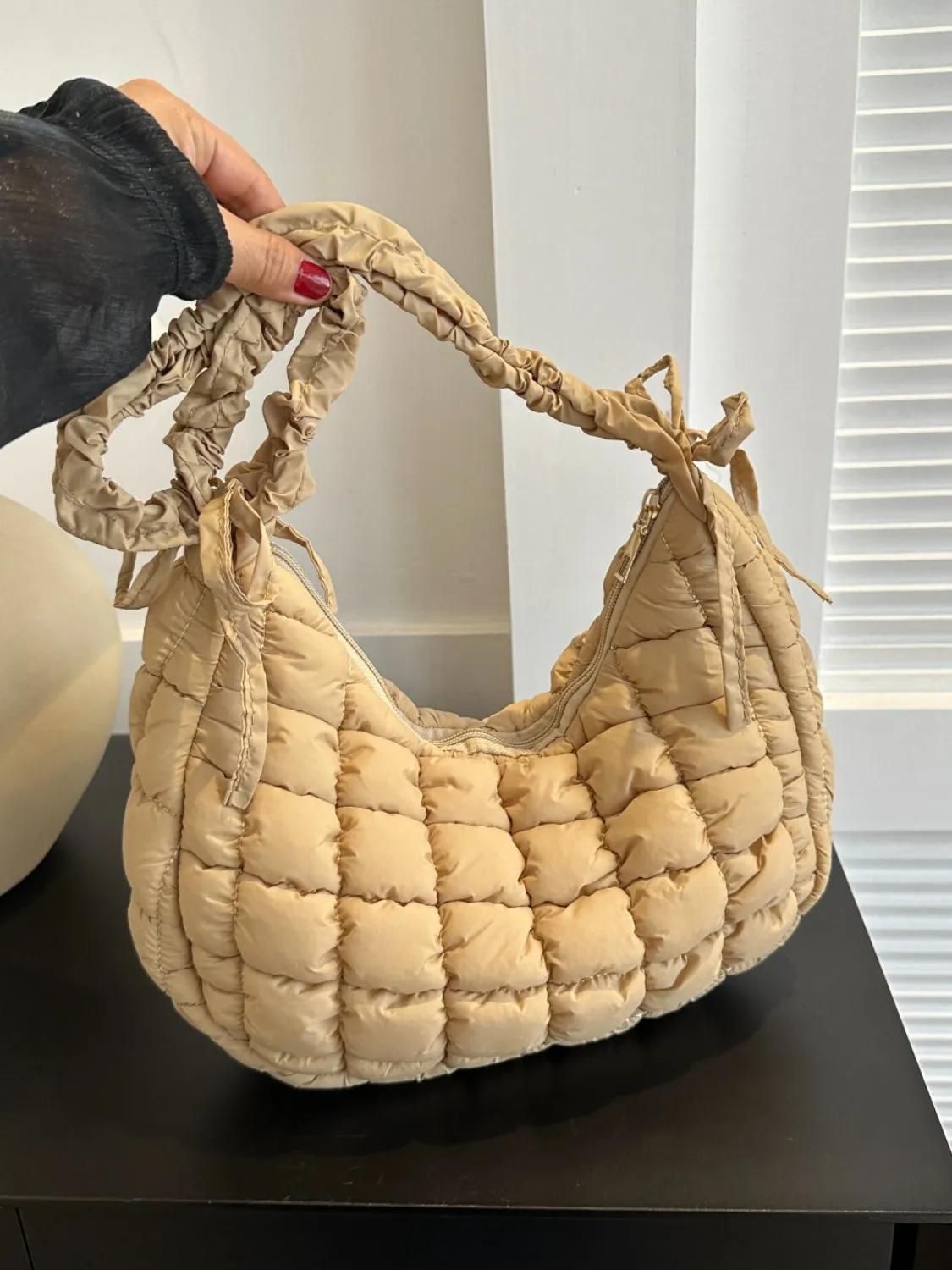 Bubble Quilted Shoulder Bag