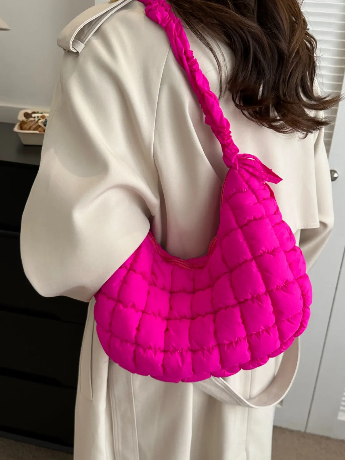 Bubble Quilted Shoulder Bag