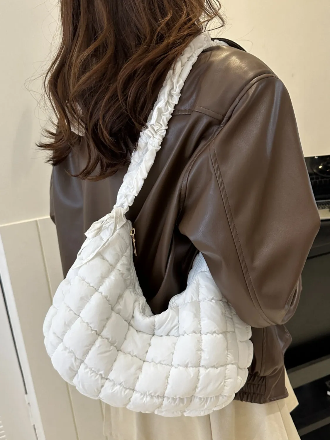 Bubble Quilted Shoulder Bag