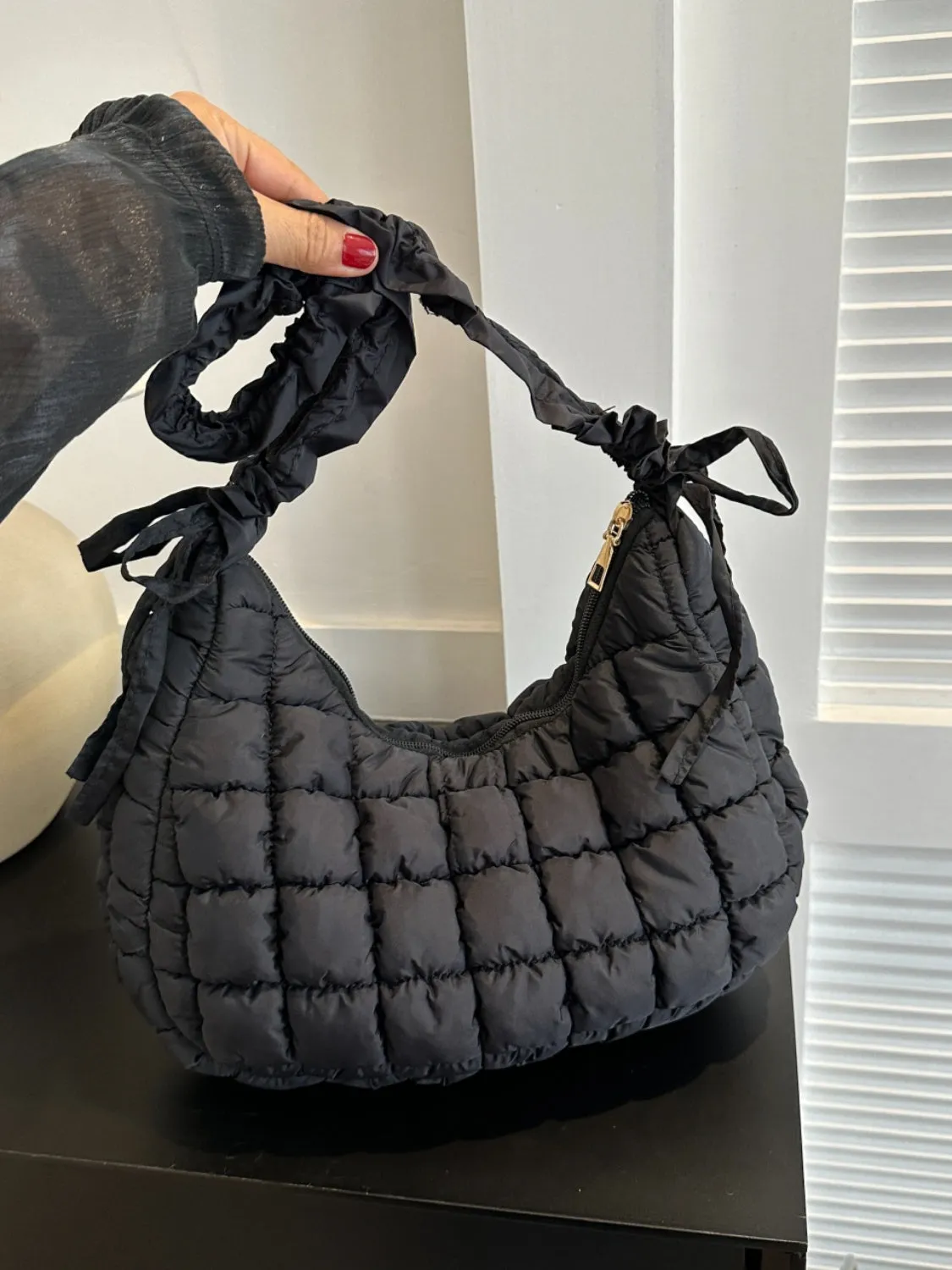 Bubble Quilted Shoulder Bag