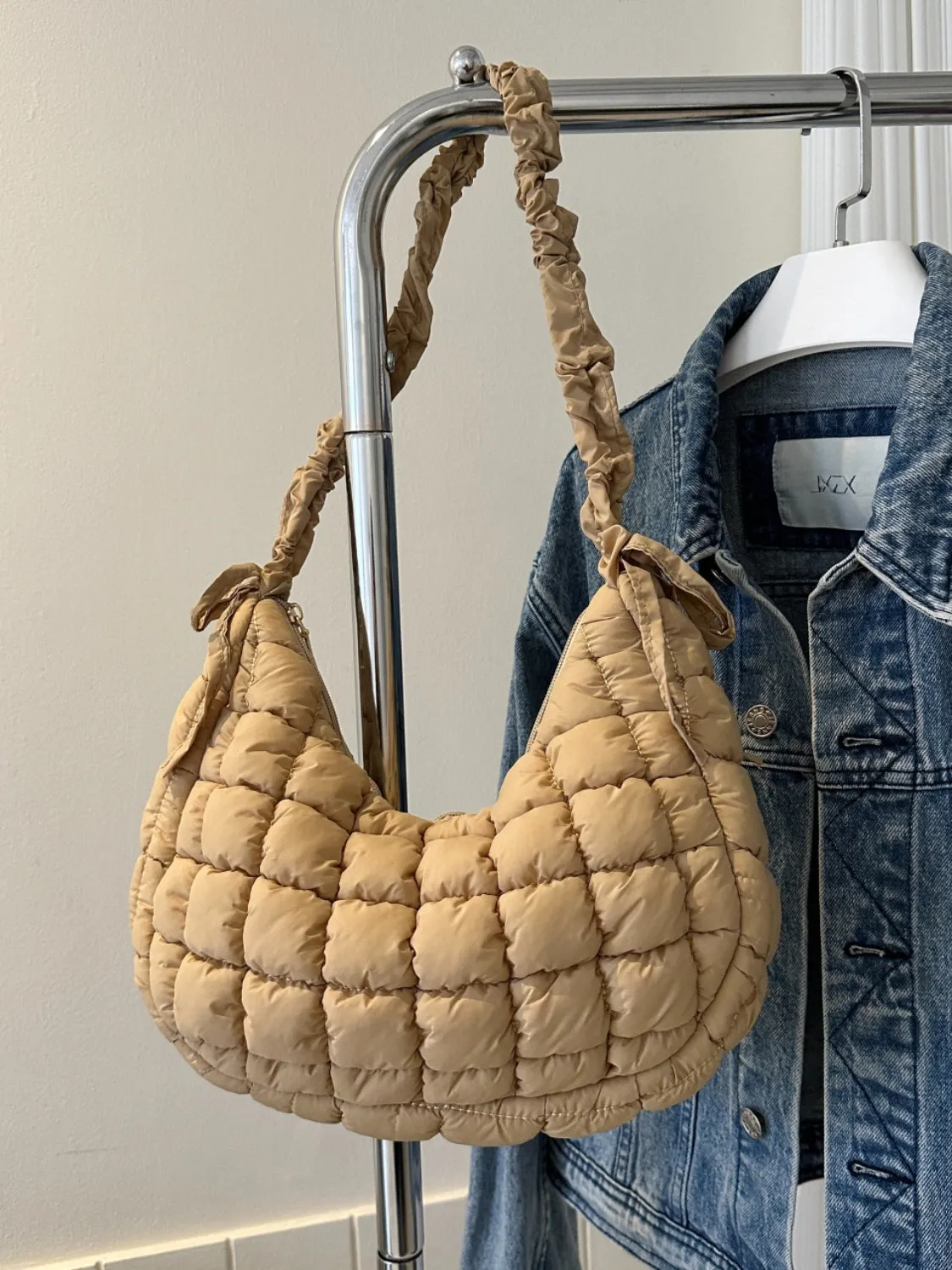 Bubble Quilted Shoulder Bag