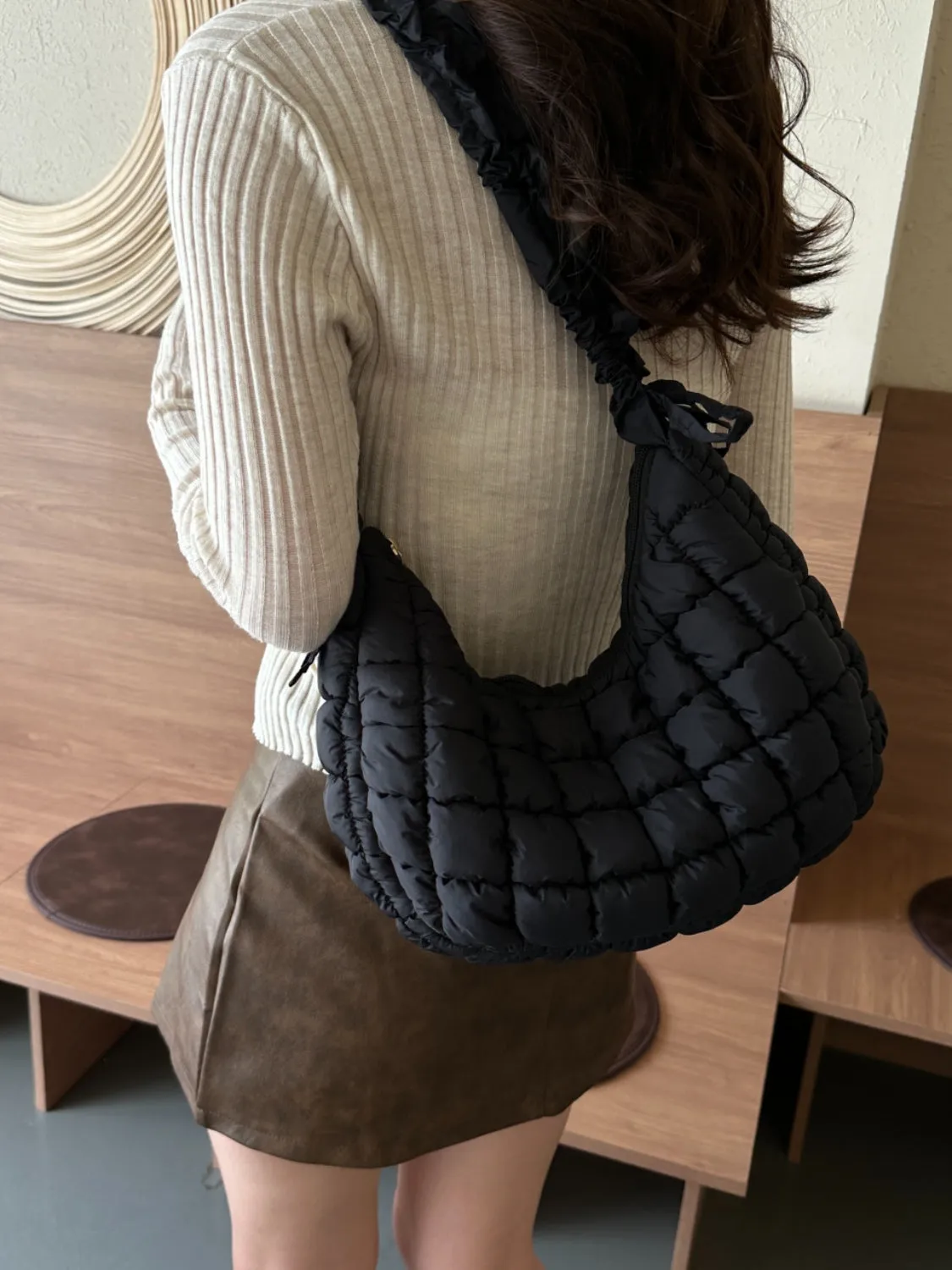 Bubble Quilted Shoulder Bag