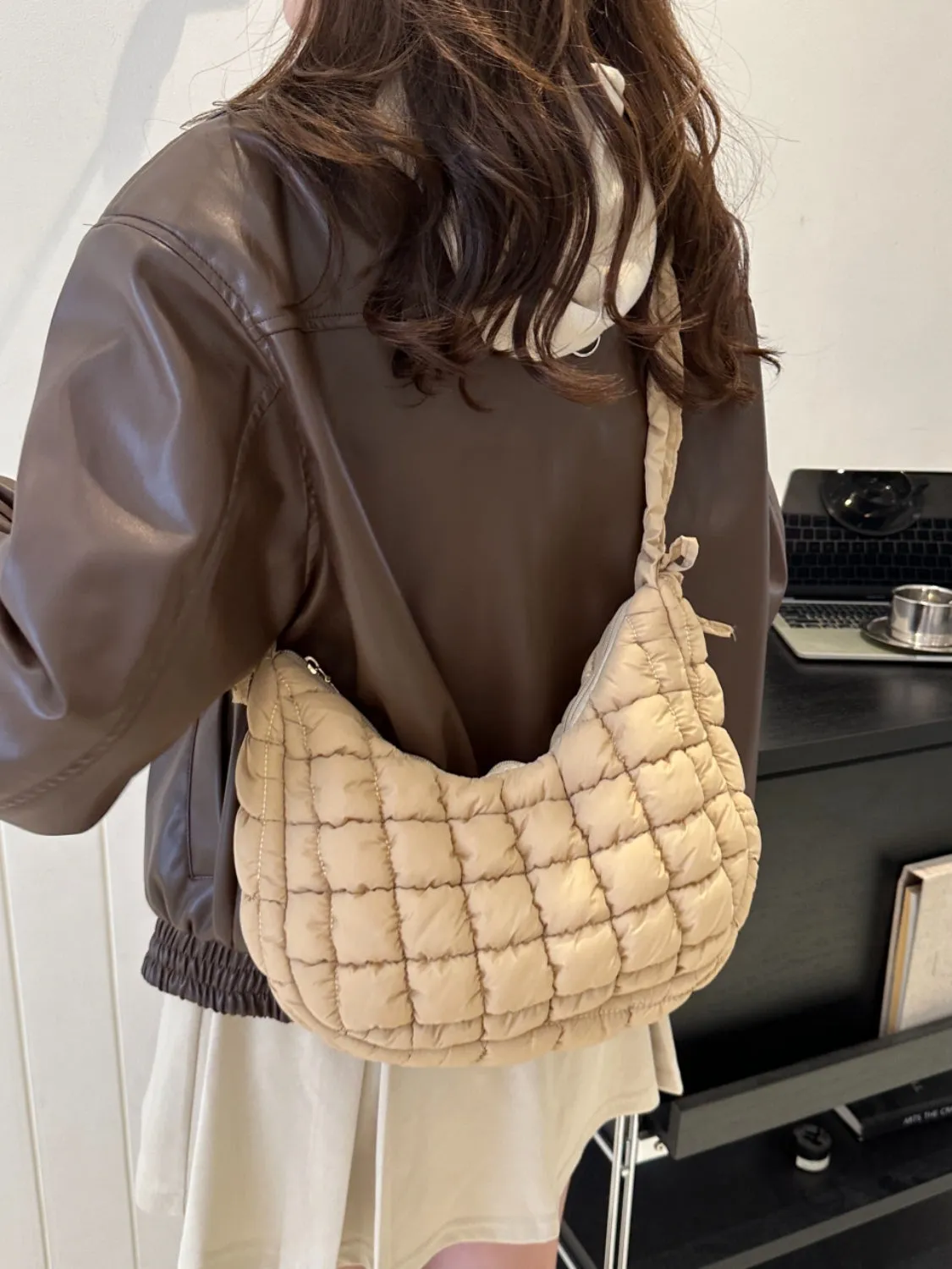Bubble Quilted Shoulder Bag