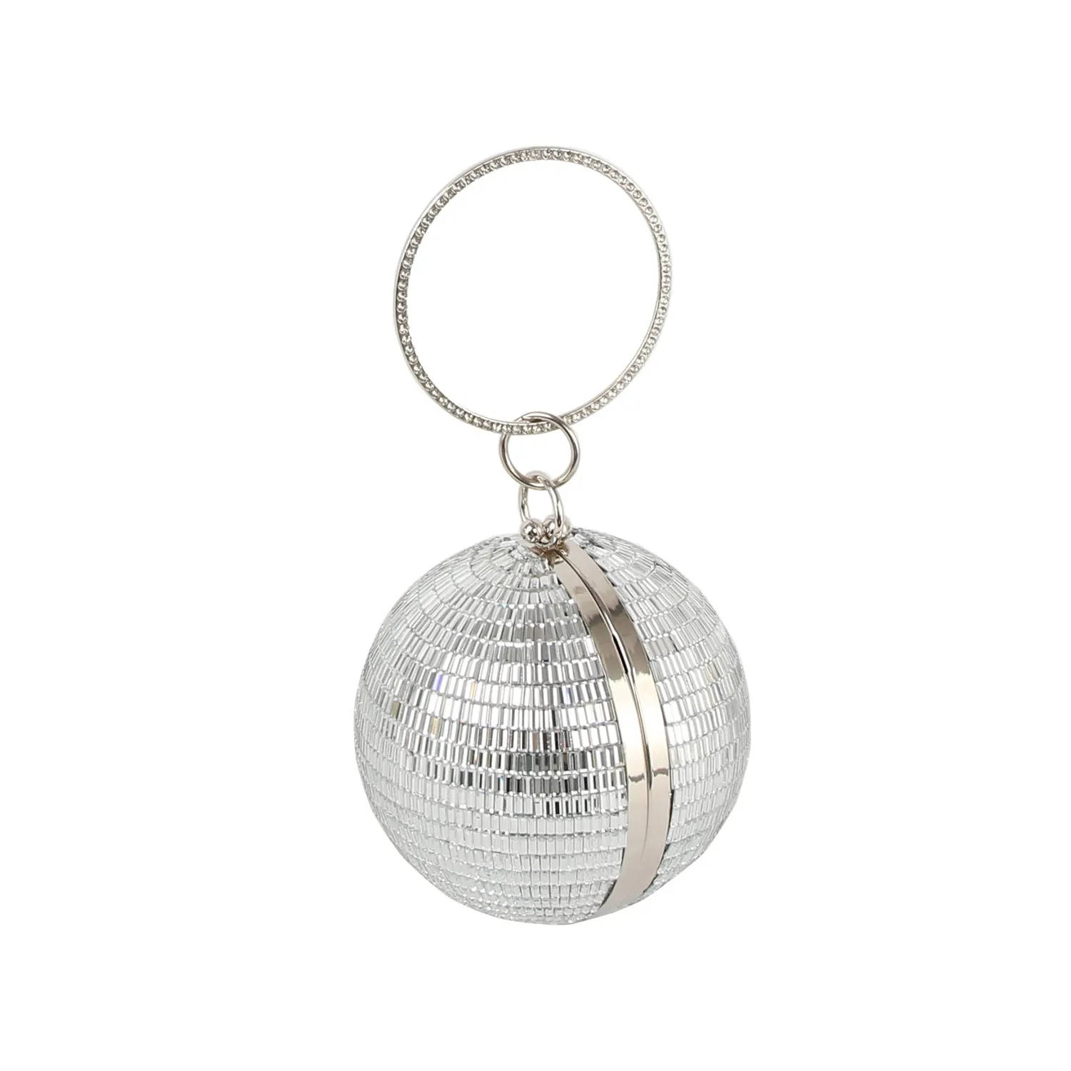 Crystal disco ball evening clutch