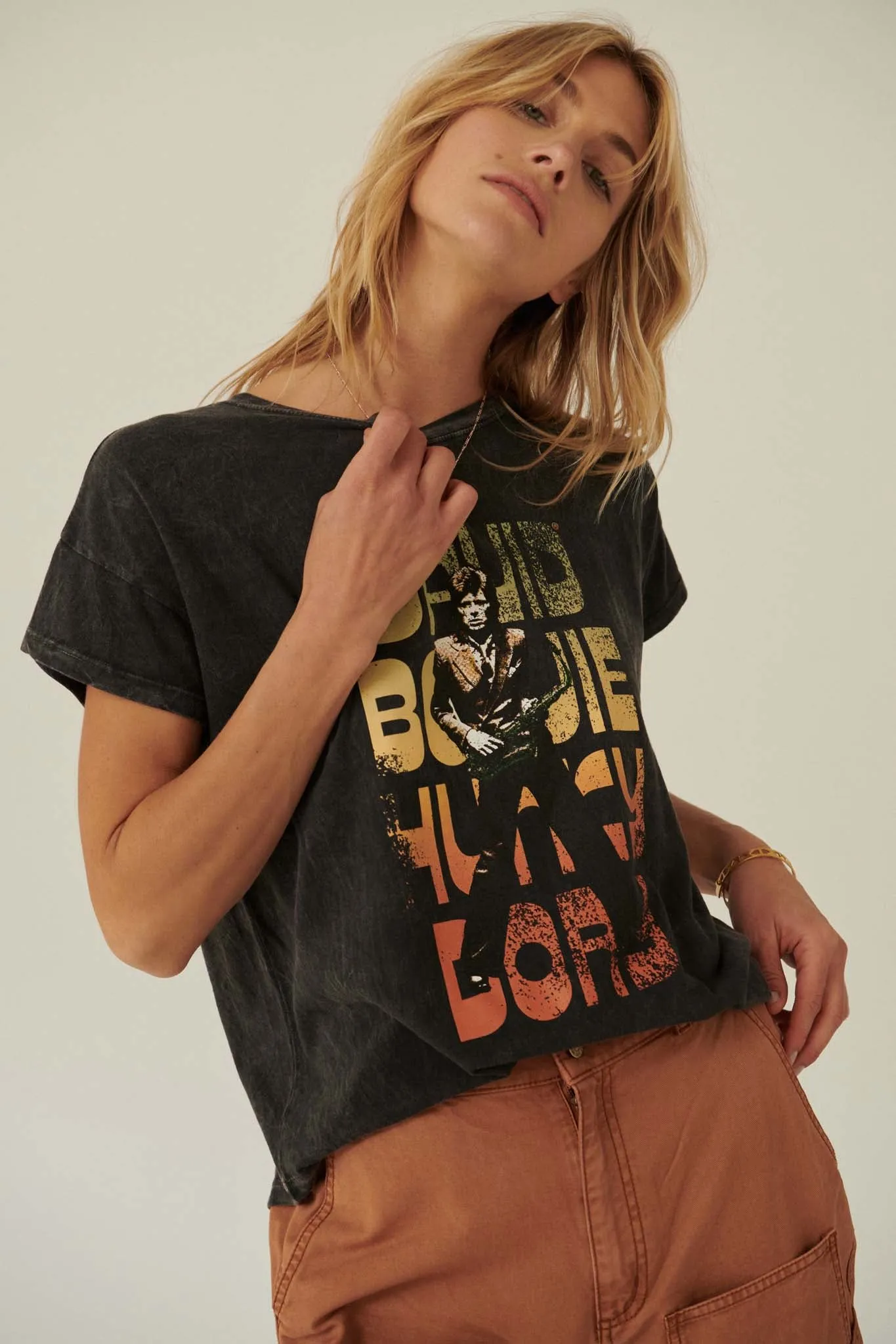 David Bowie Hunky Dory Vintage-Wash Graphic Tee