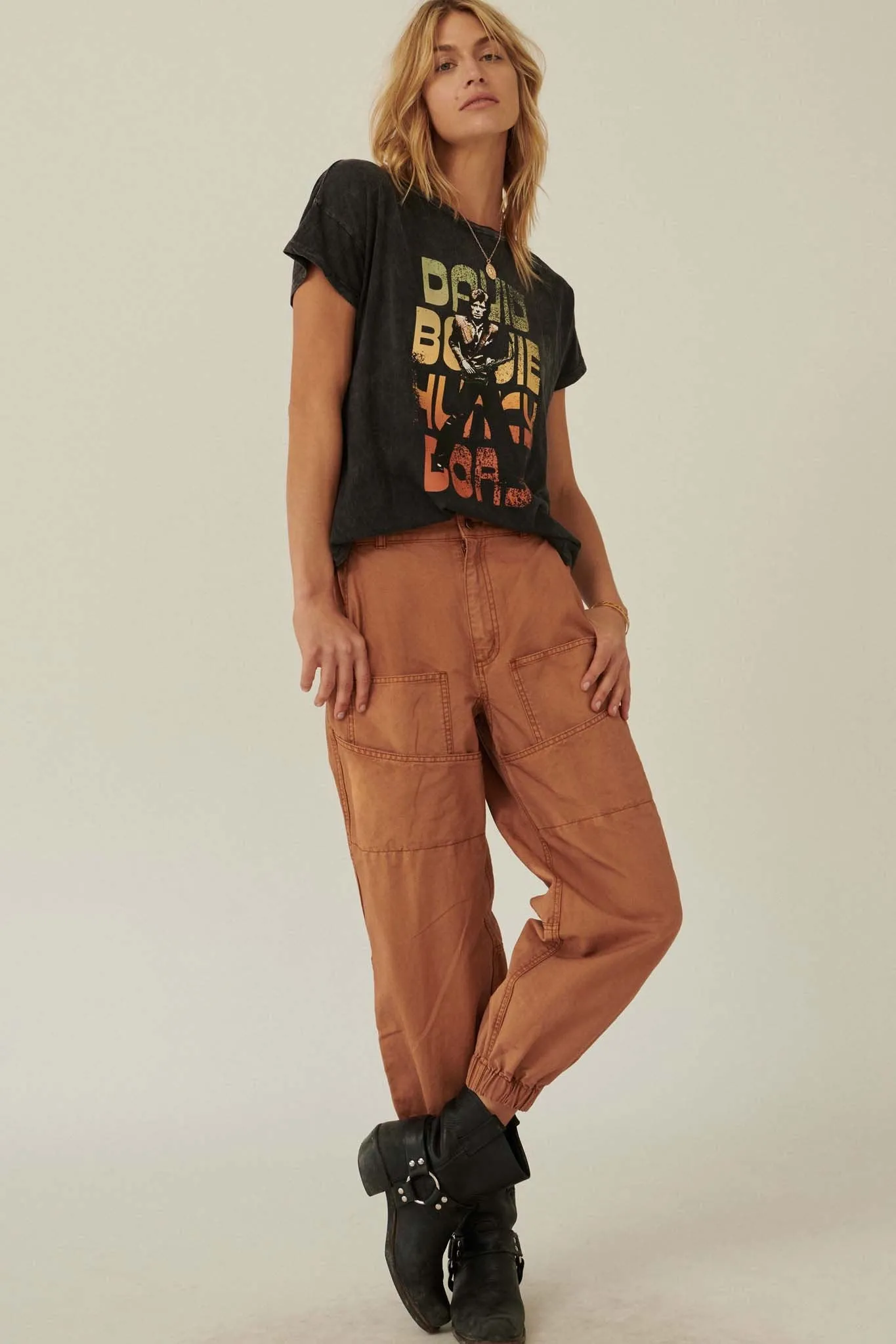 David Bowie Hunky Dory Vintage-Wash Graphic Tee