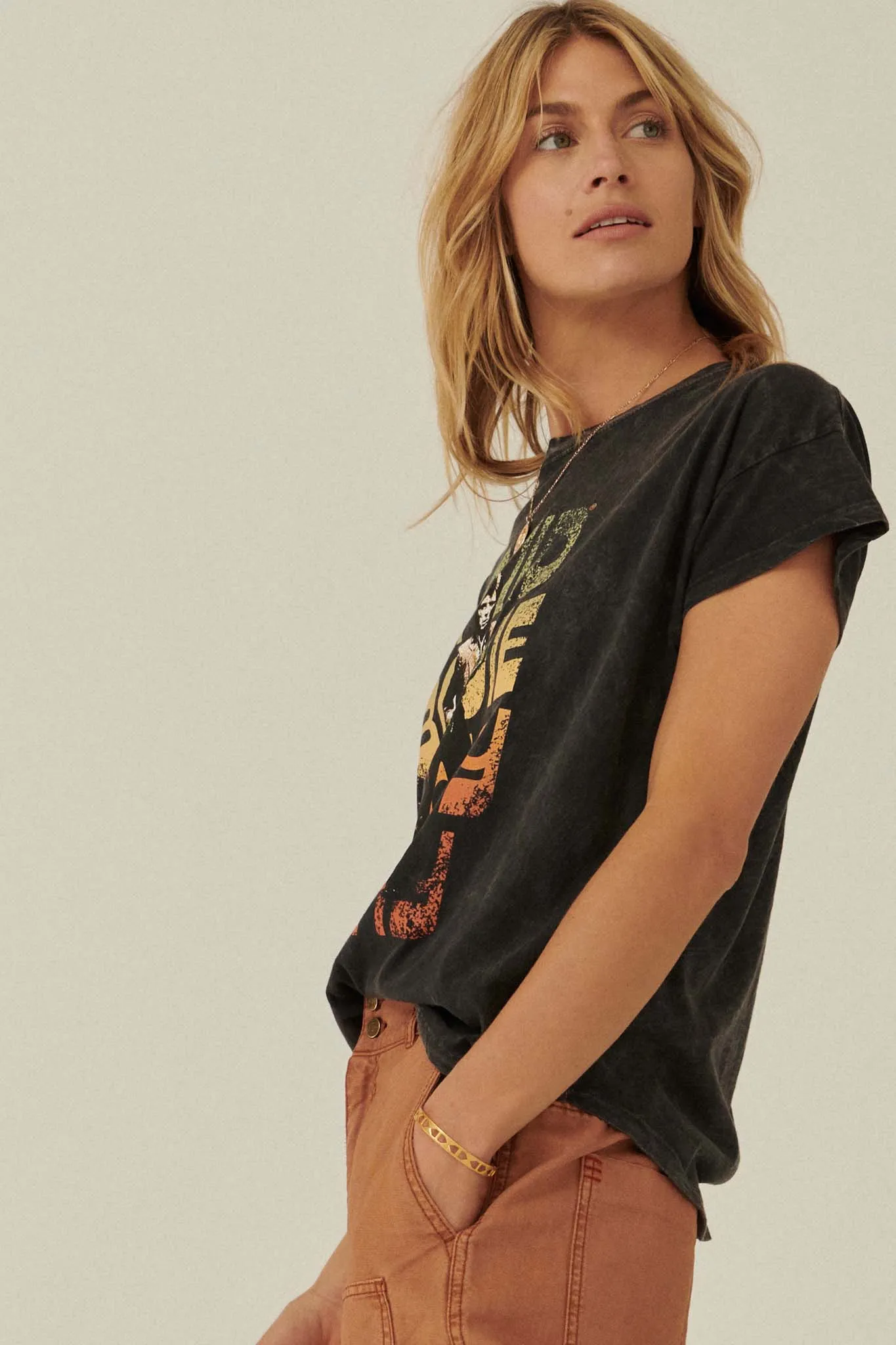 David Bowie Hunky Dory Vintage-Wash Graphic Tee