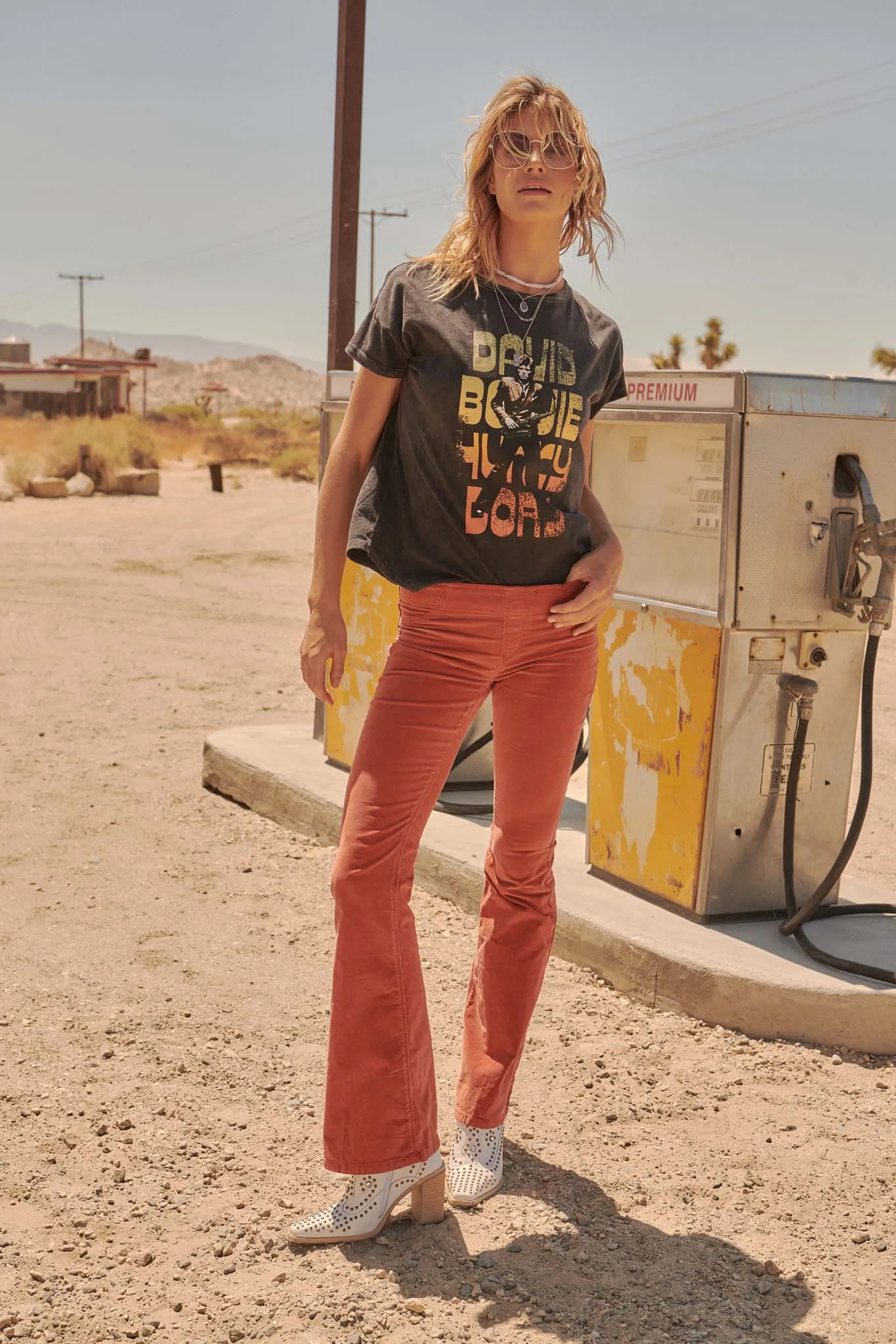 David Bowie Hunky Dory Vintage-Wash Graphic Tee