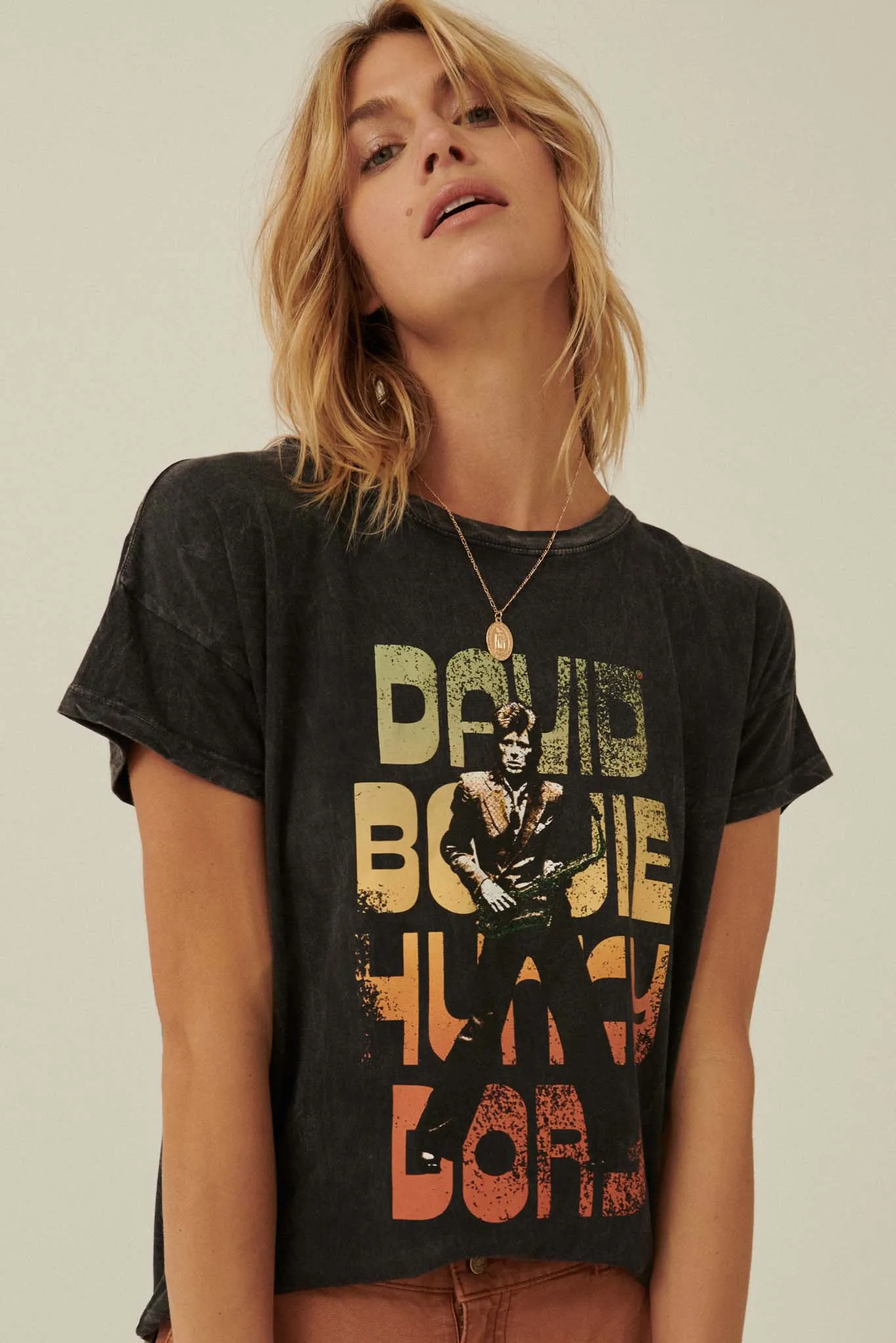 David Bowie Hunky Dory Vintage-Wash Graphic Tee
