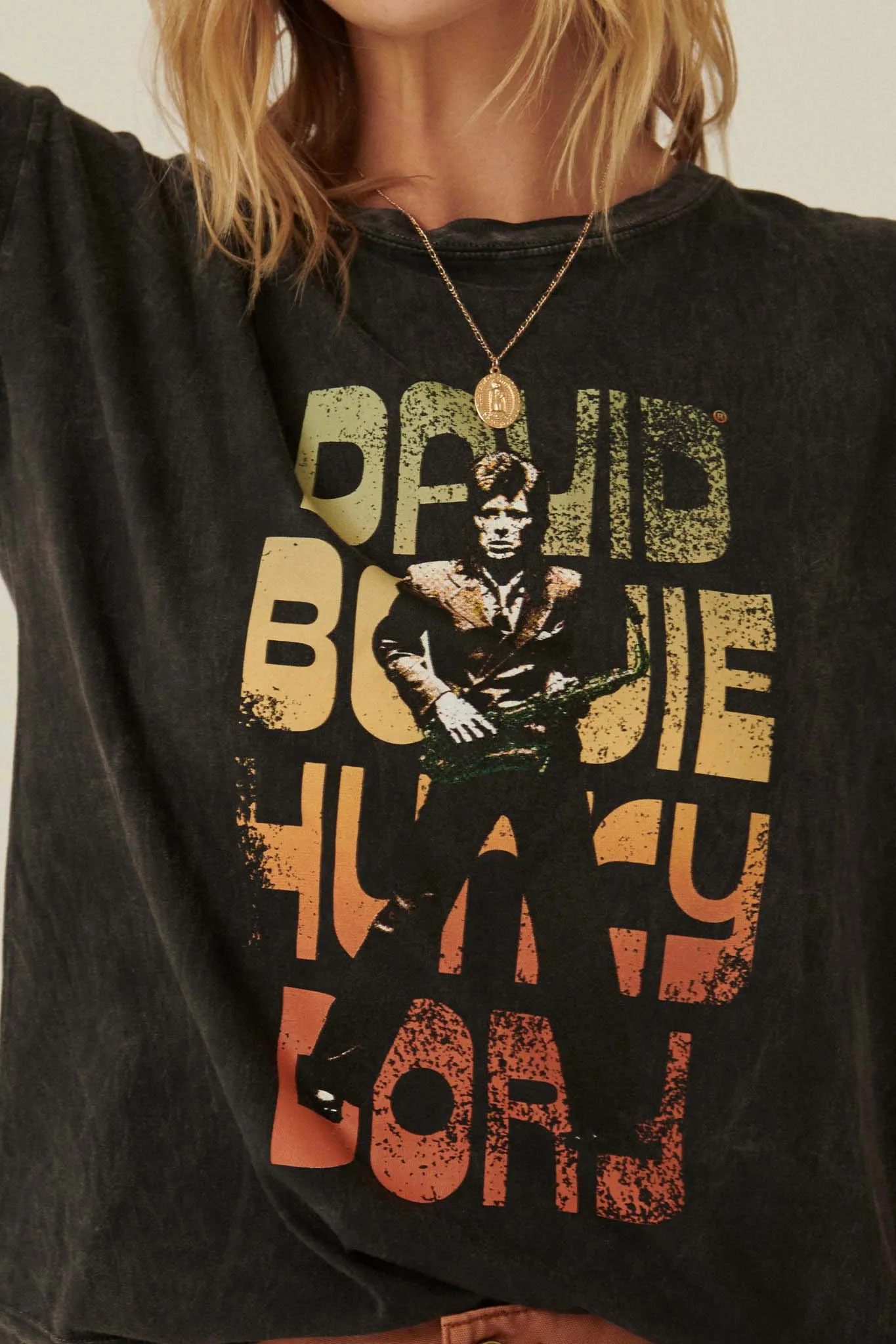 David Bowie Hunky Dory Vintage-Wash Graphic Tee