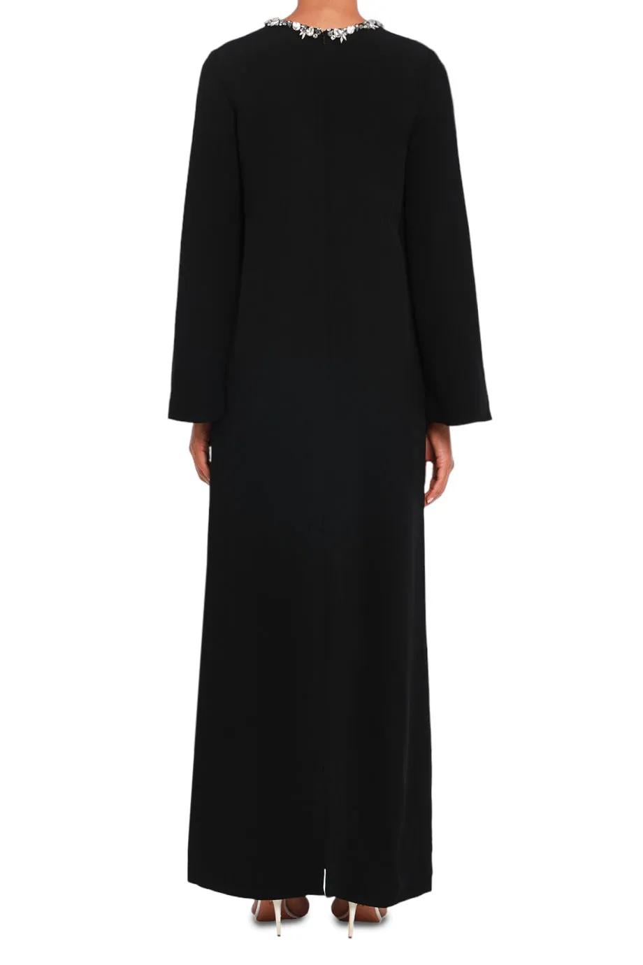 Embellished Neck Maxi Dress