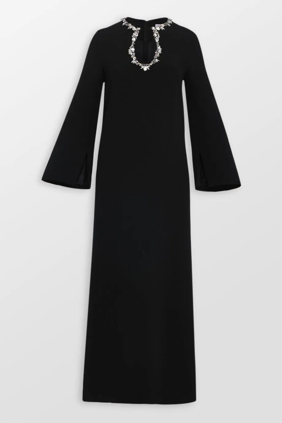 Embellished Neck Maxi Dress