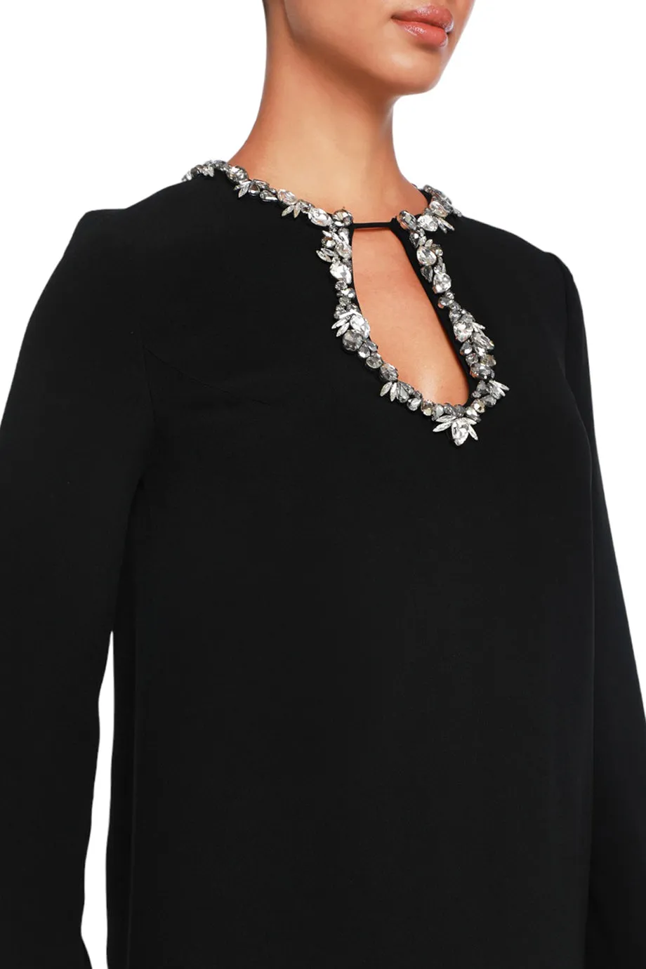 Embellished Neck Maxi Dress