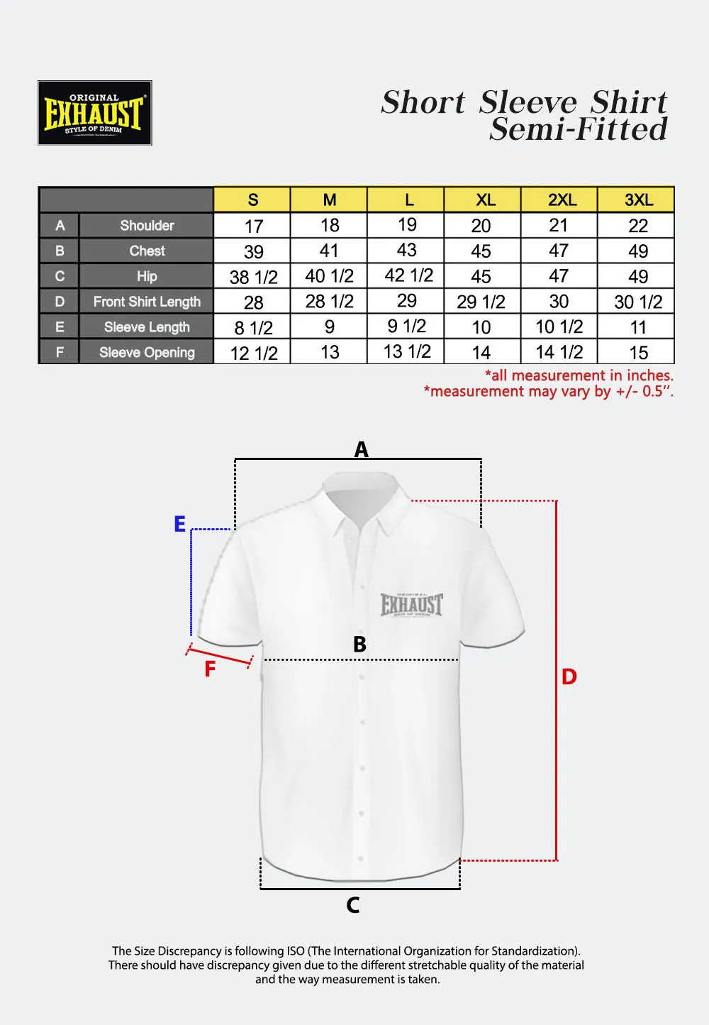 EXHAUST SHORT SLEEVE SHIRT [SEMI FIT] 1699