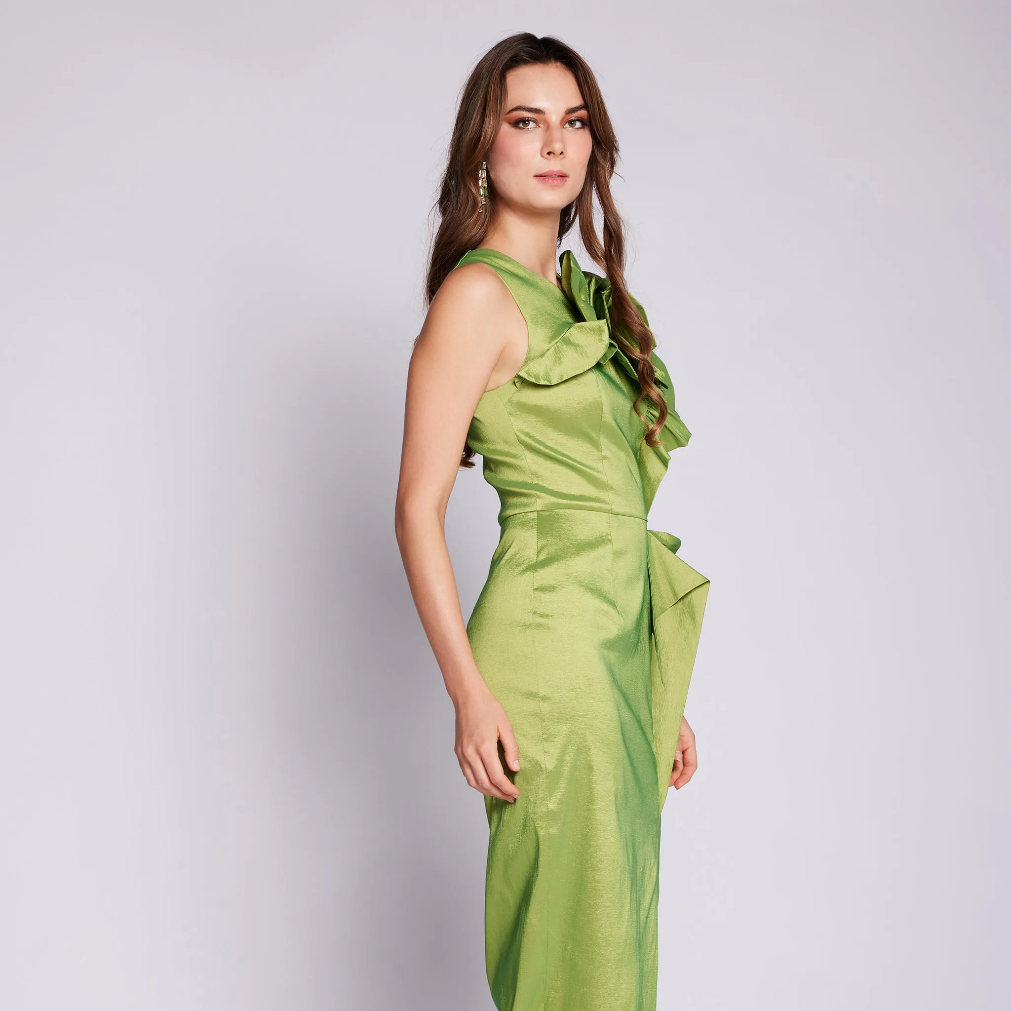 Flora Patch Slit Dress
