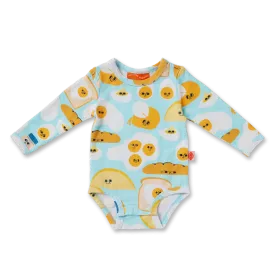 Halcyon Nights Long Sleeve Bodysuit - Brunch Buddies