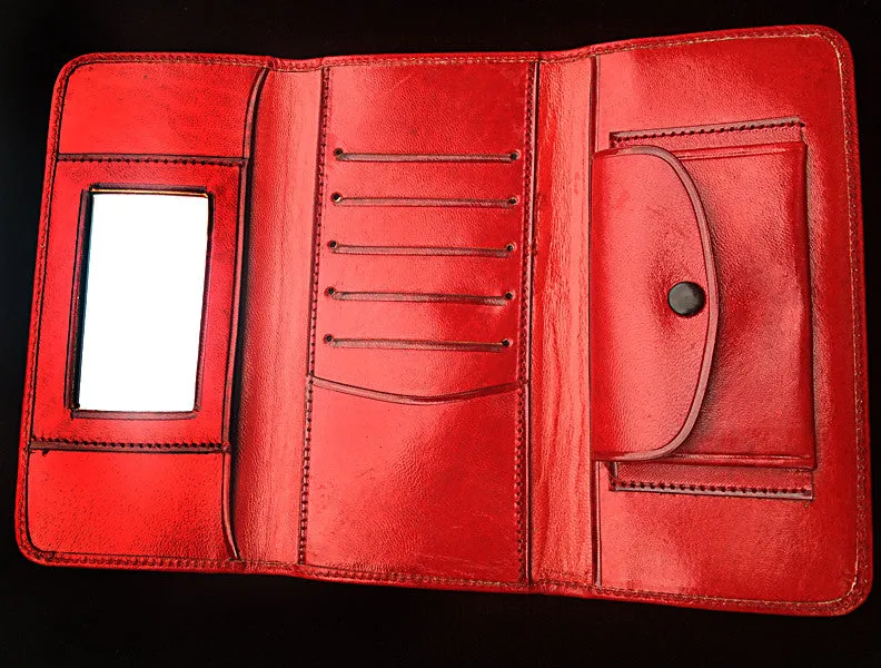 Handmade Leather Long Clutch Wallet
