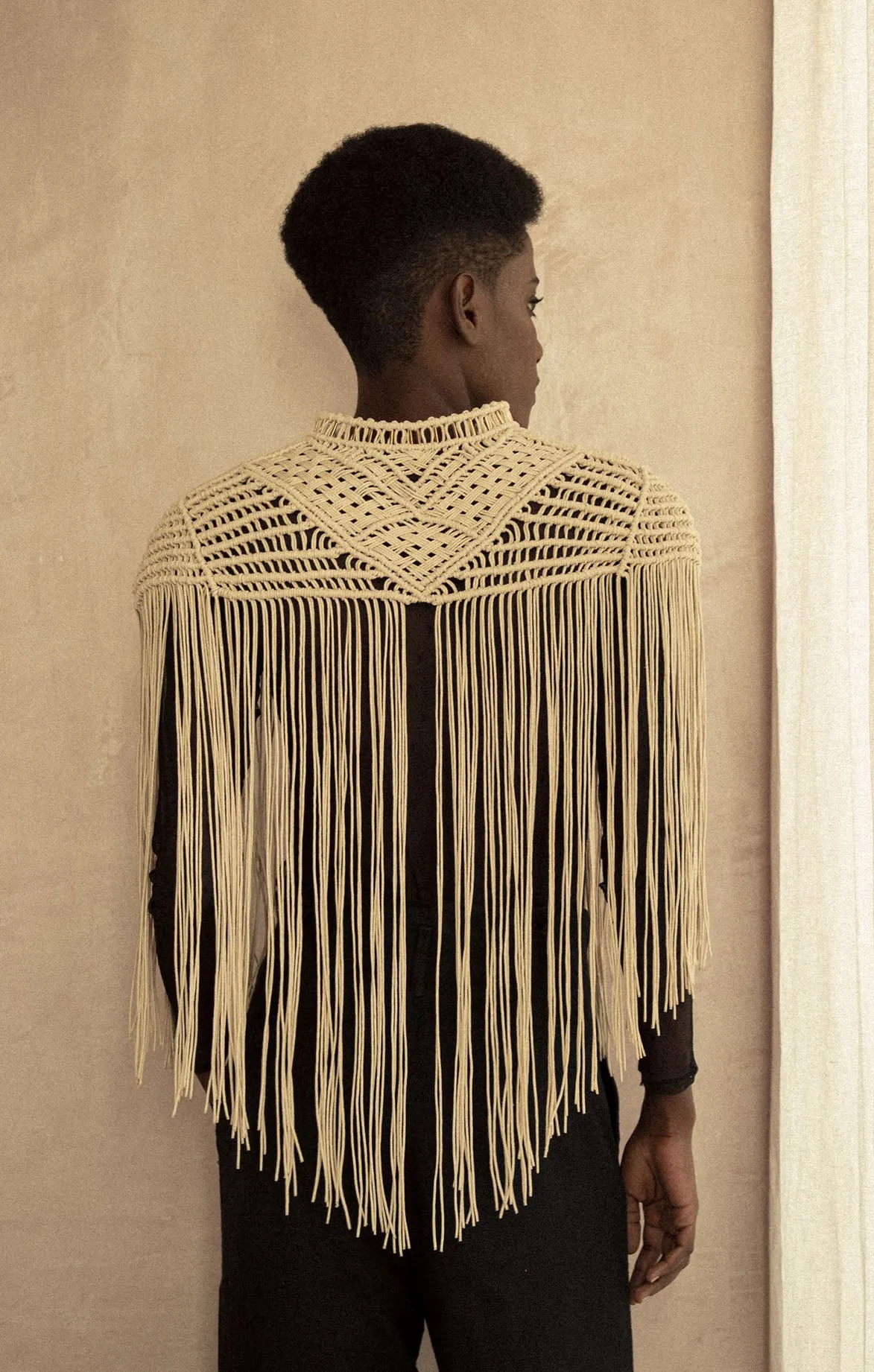 Handwoven 24k Embellished Cape