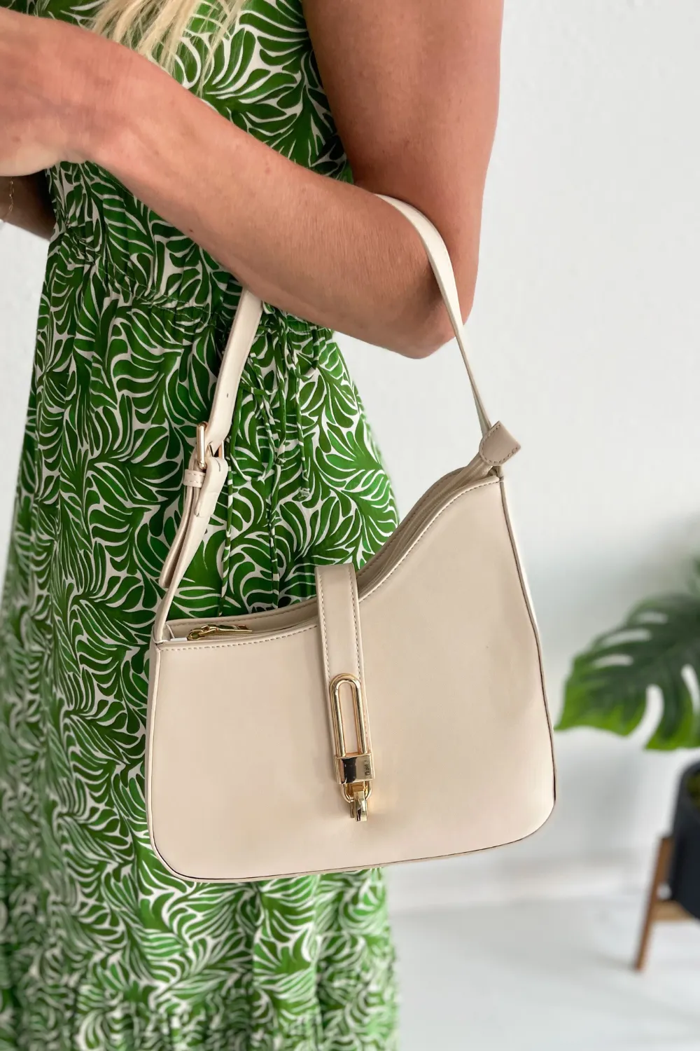 Havana Asymmetrical Shoulder Bag with Lock