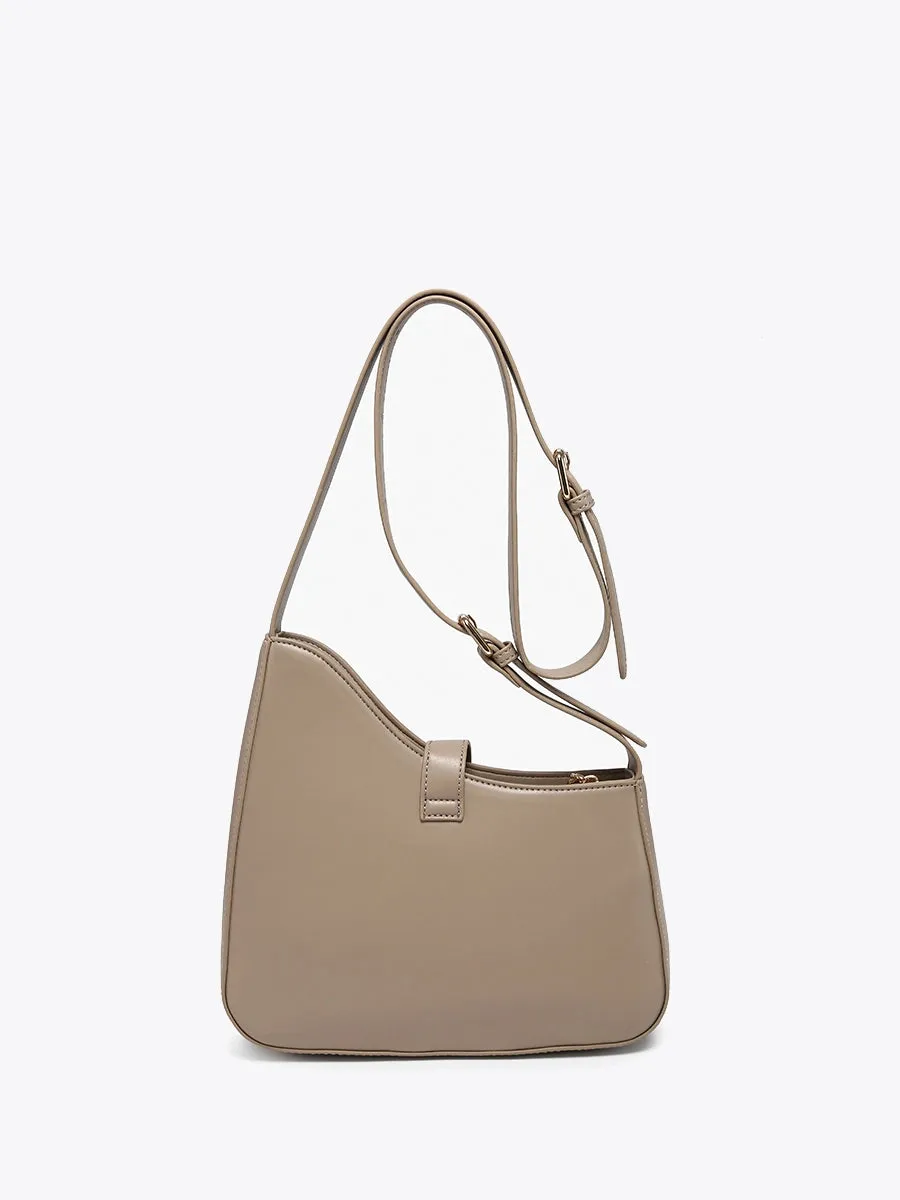 Havana Asymmetrical Shoulder Bag with Lock