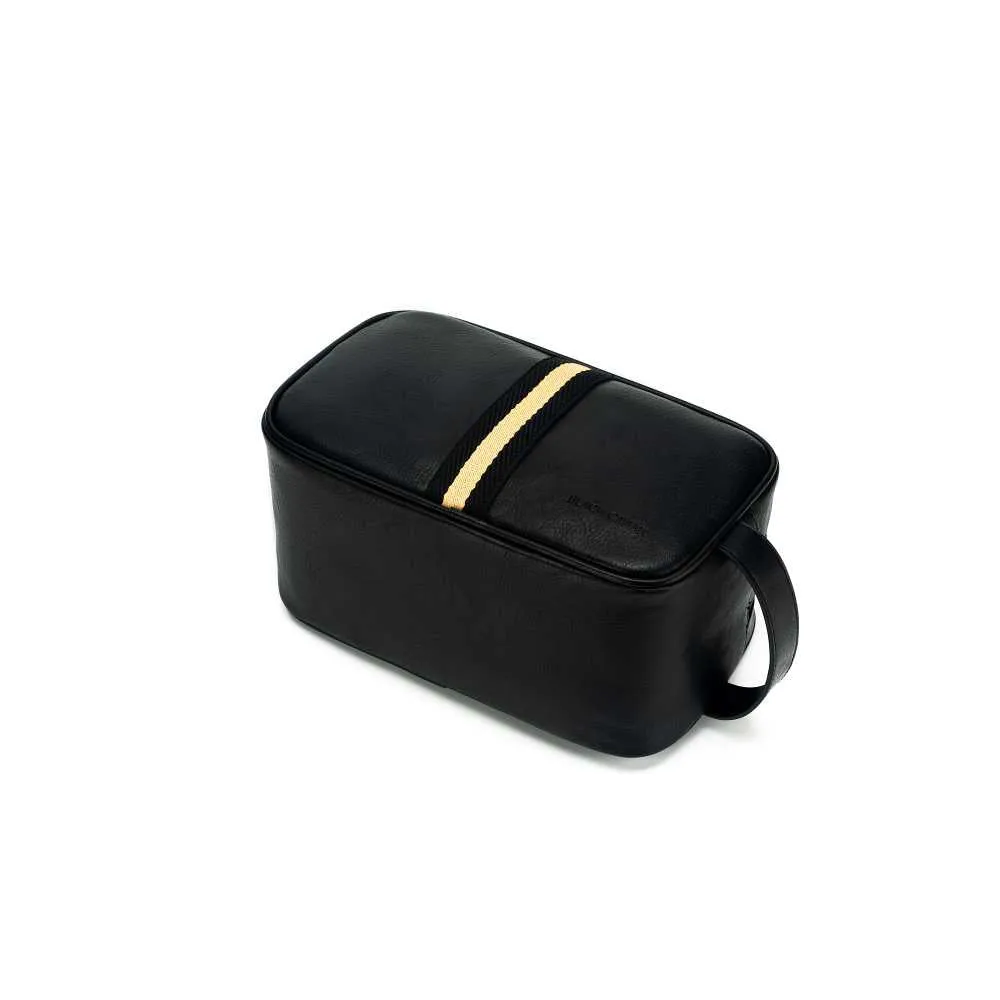 Hugo Wash Bag Black & Cream Stripe