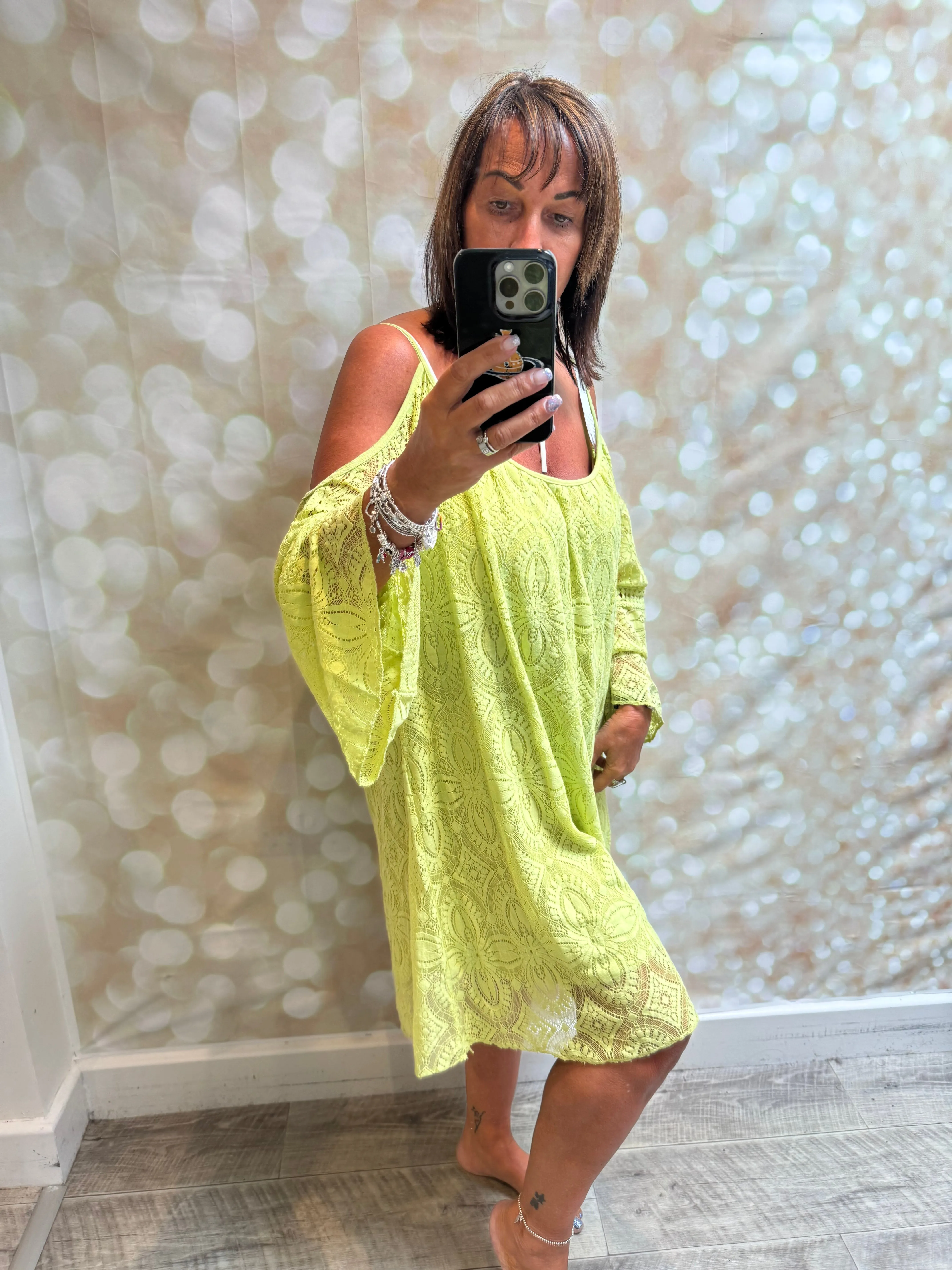 Lace Cold Shoulder Dress