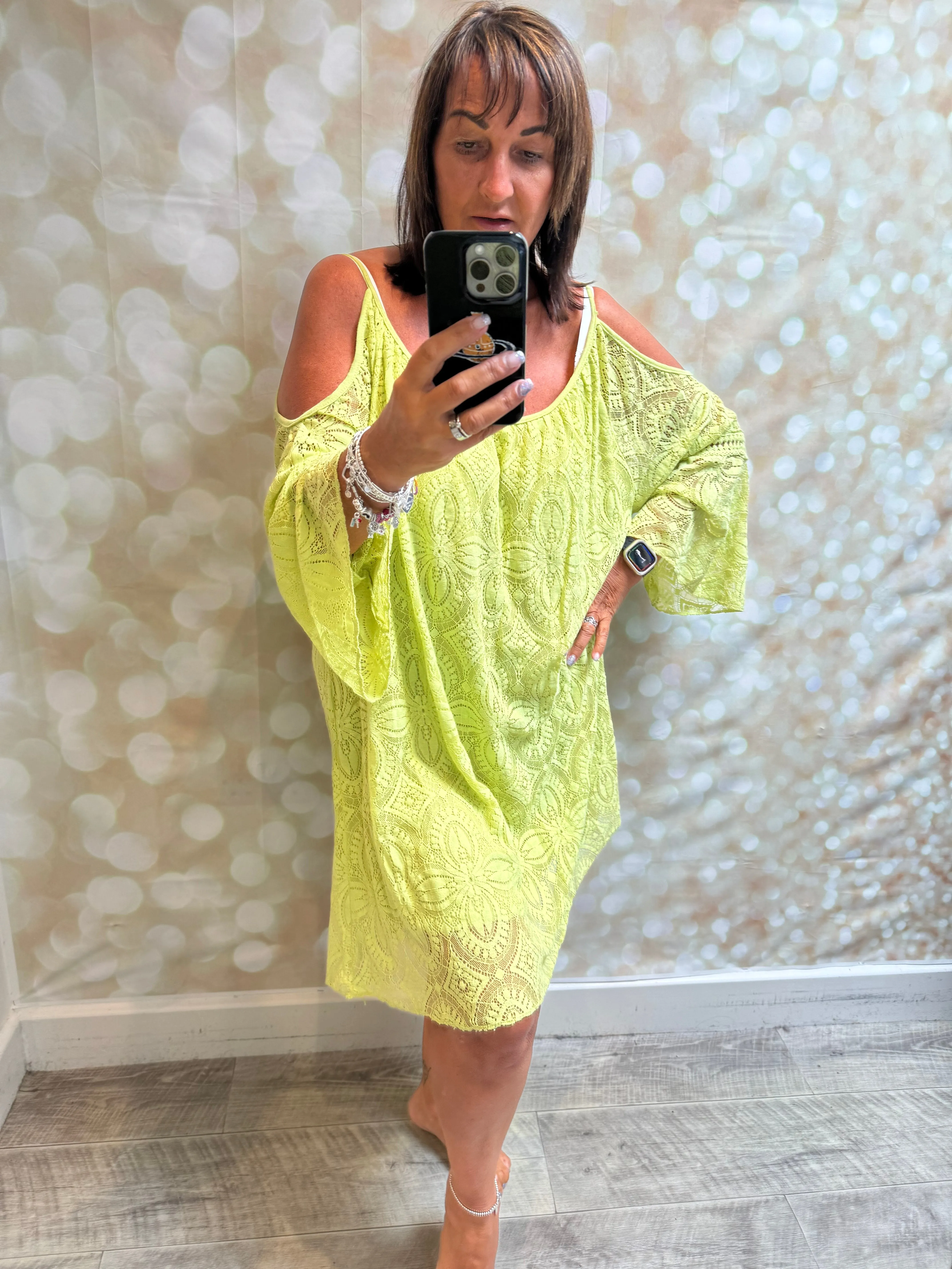 Lace Cold Shoulder Dress