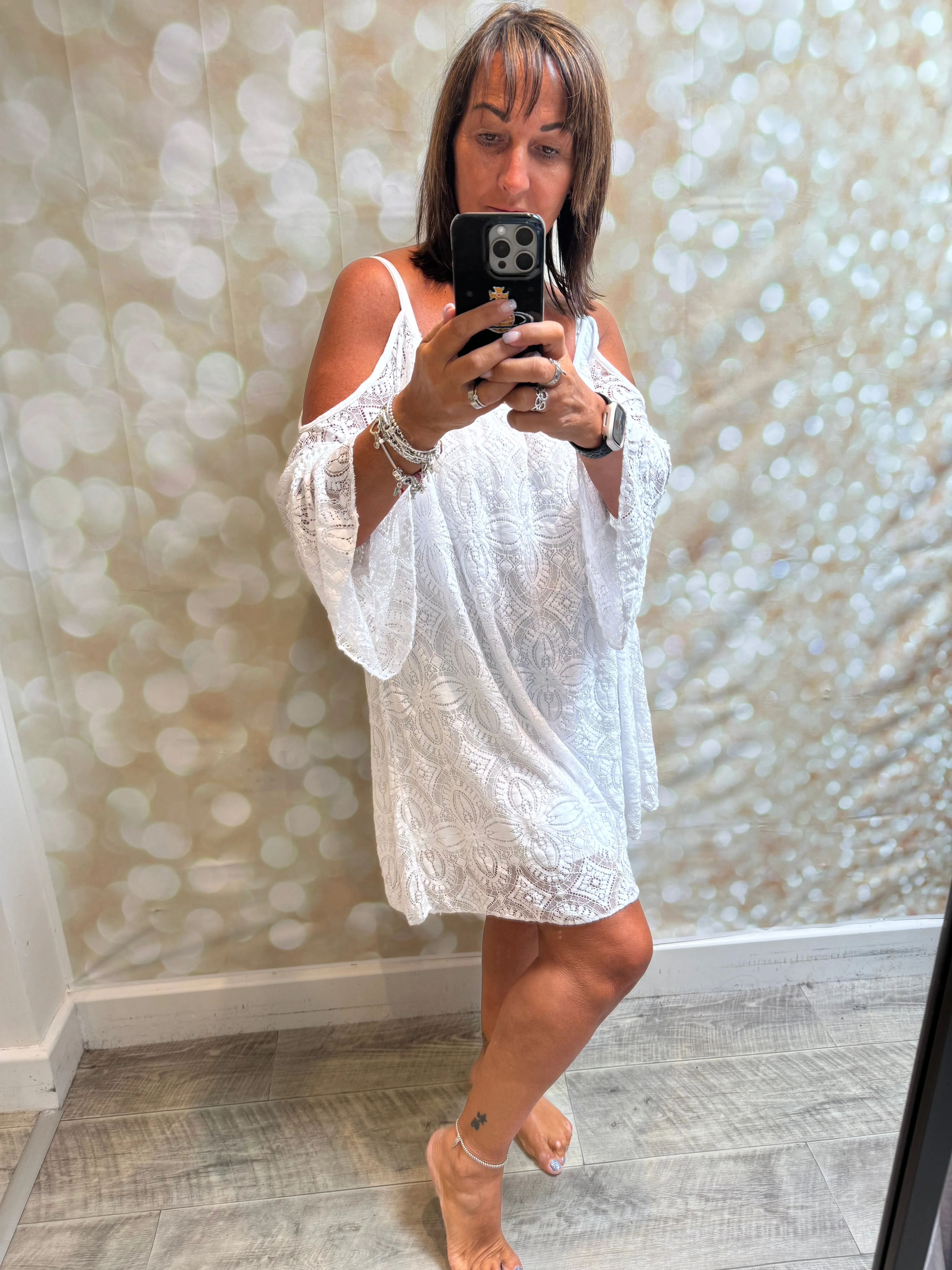 Lace Cold Shoulder Dress